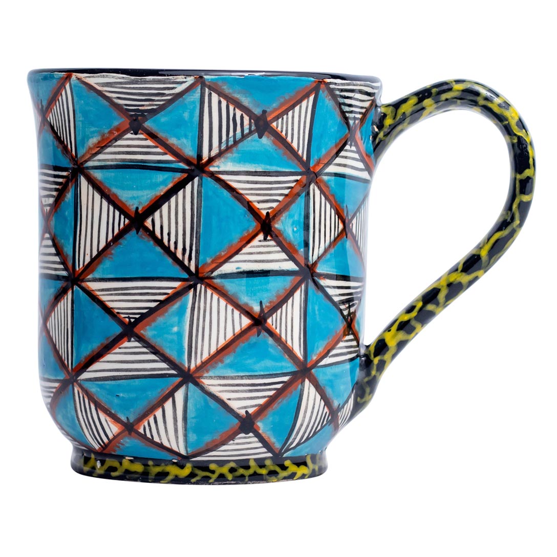 Giraffe shweshwe mug