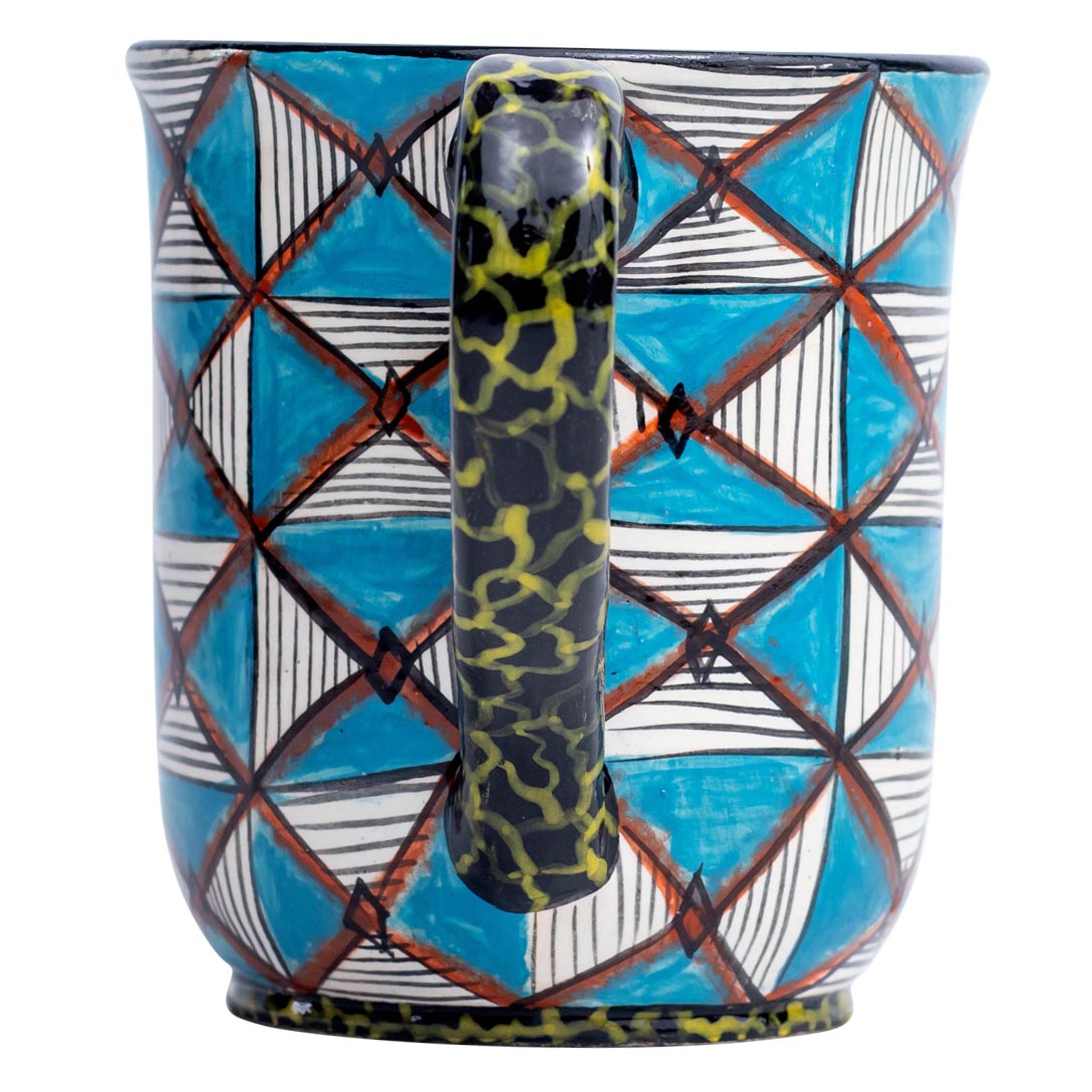 Giraffe shweshwe mug