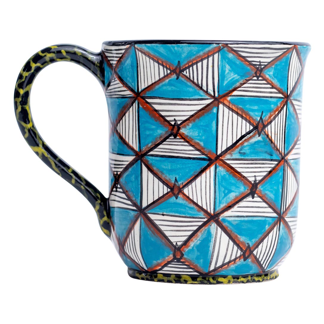 Giraffe shweshwe mug