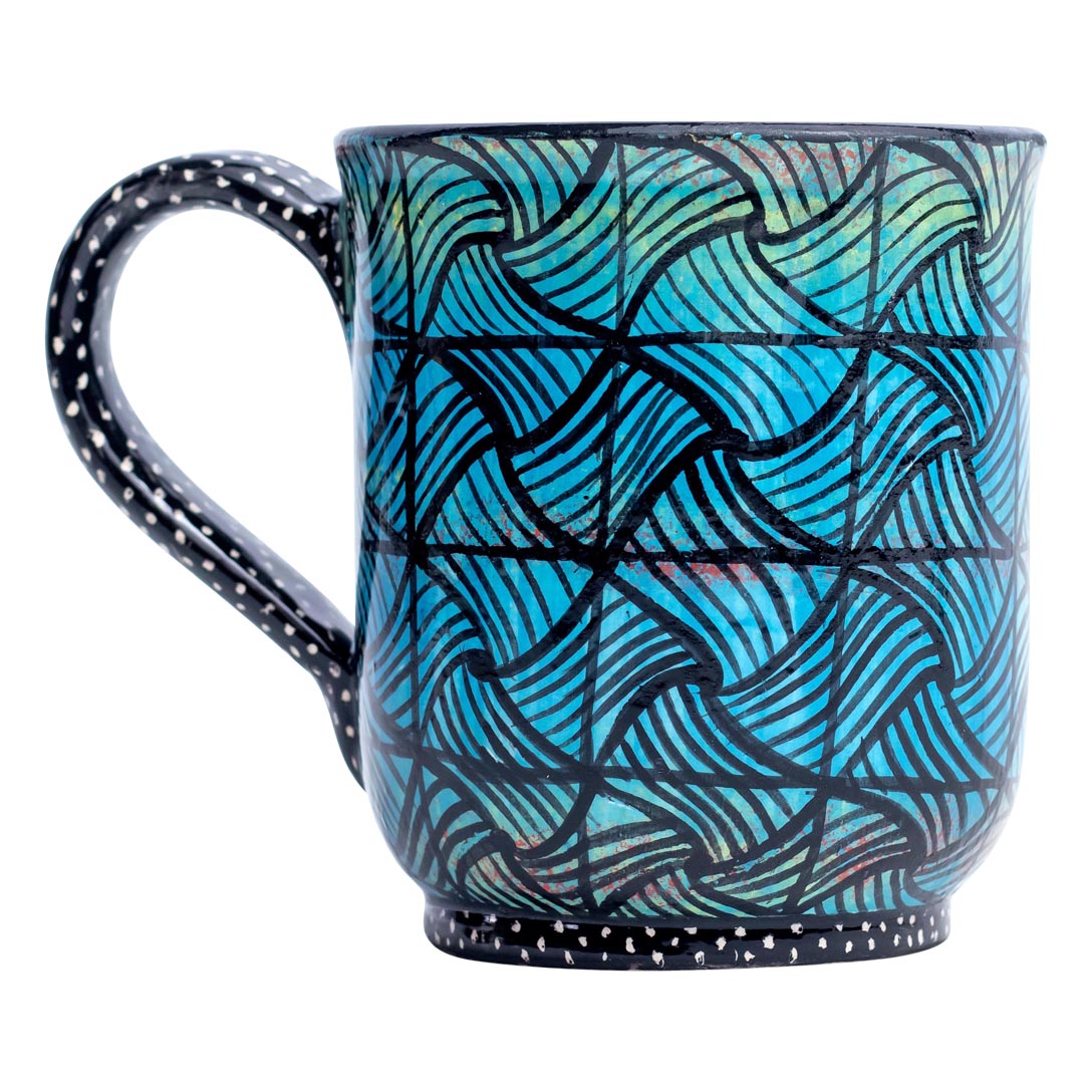 African print pattern mug