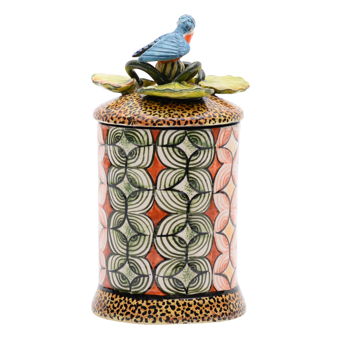 Kingfisher bird, leopard print diffuser