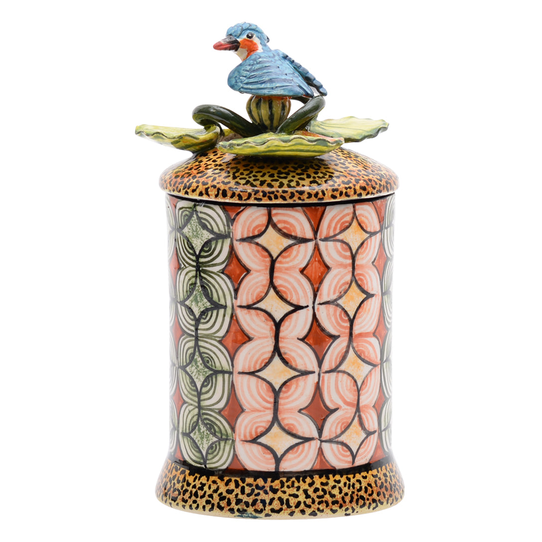 Kingfisher bird, leopard print diffuser