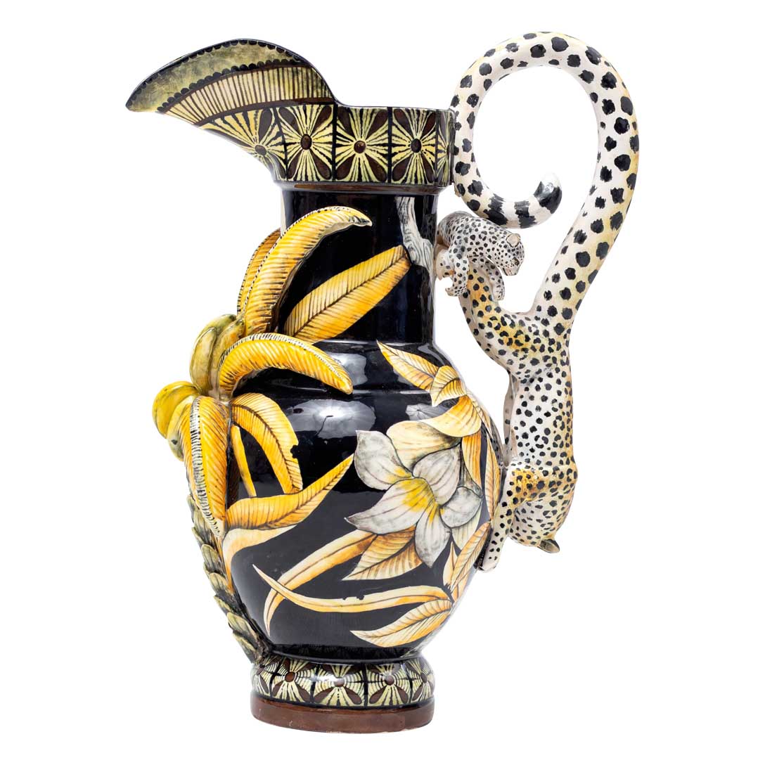 Leopard & banana tree jug