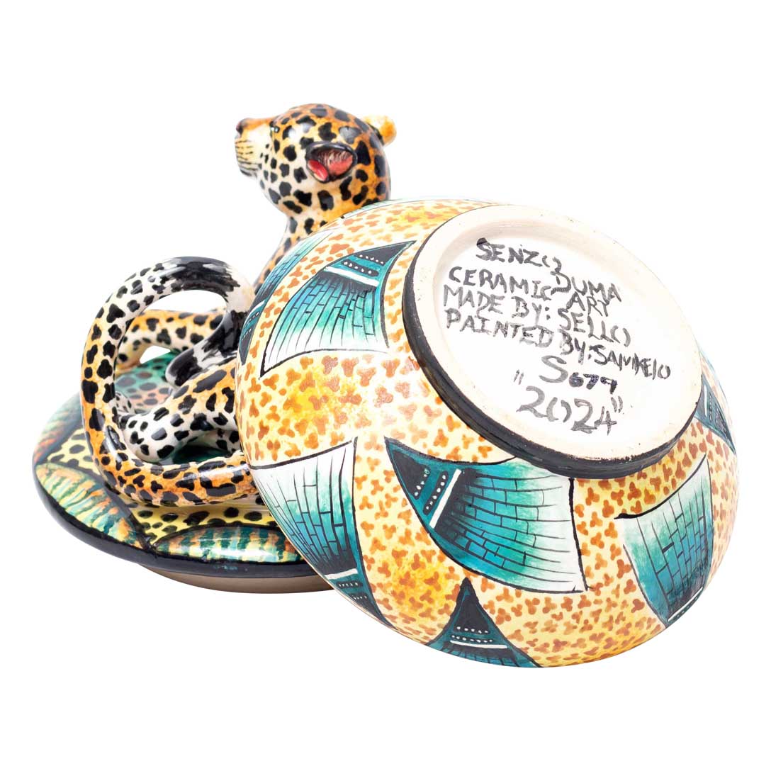 Leopard,gold,black,blue jewelry box