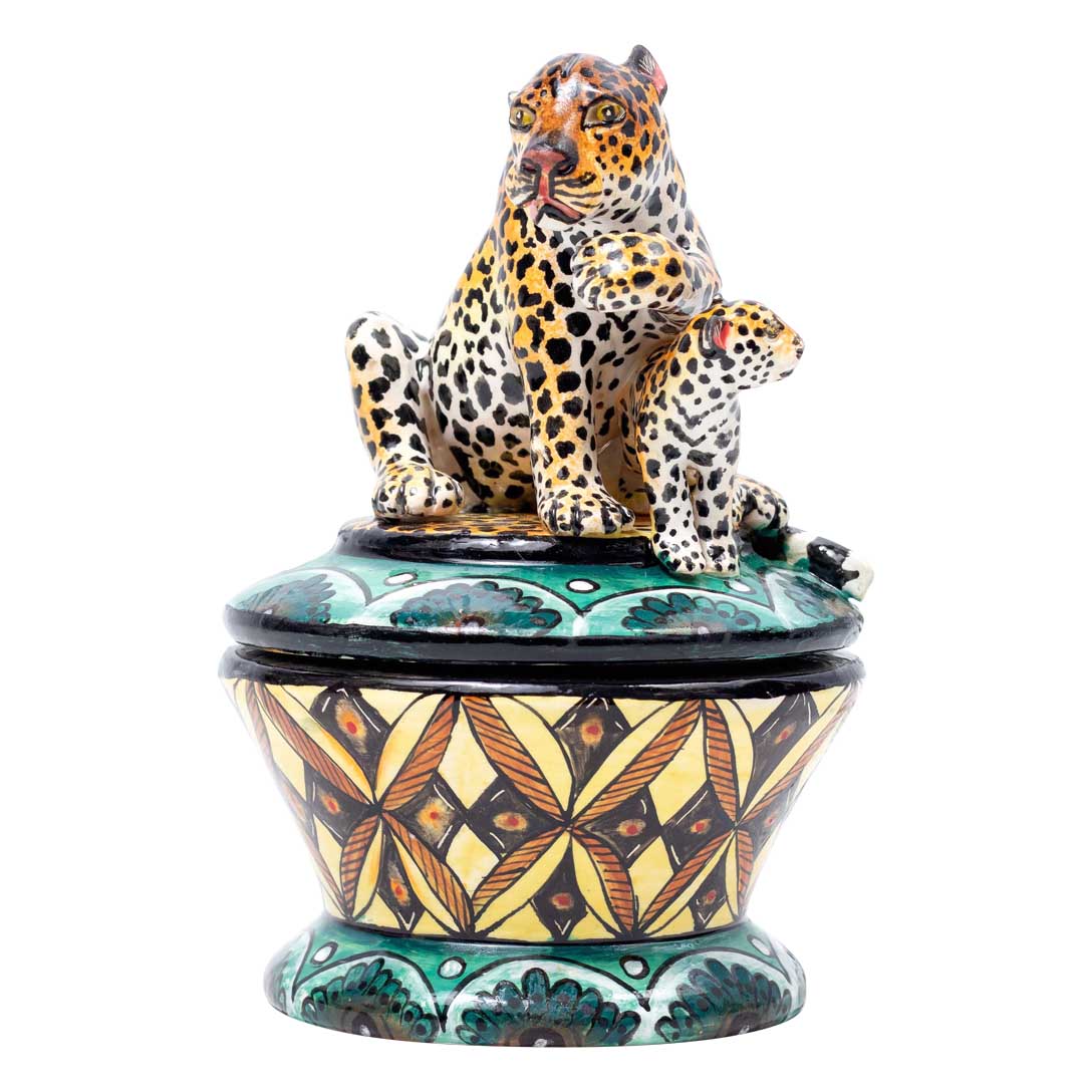 Leopard,black,blue,brown jewelry box