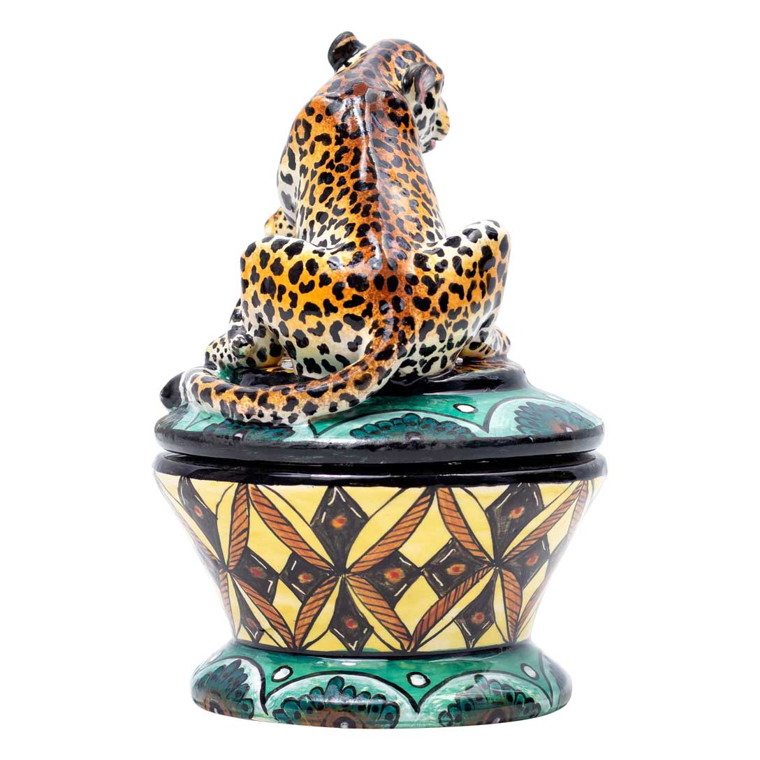 Leopard,black,blue,brown jewelry box