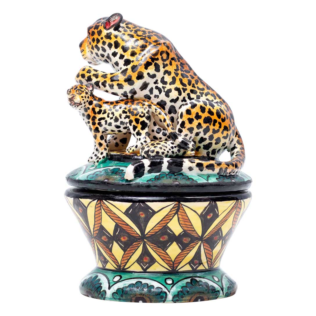 Leopard,black,blue,brown jewelry box