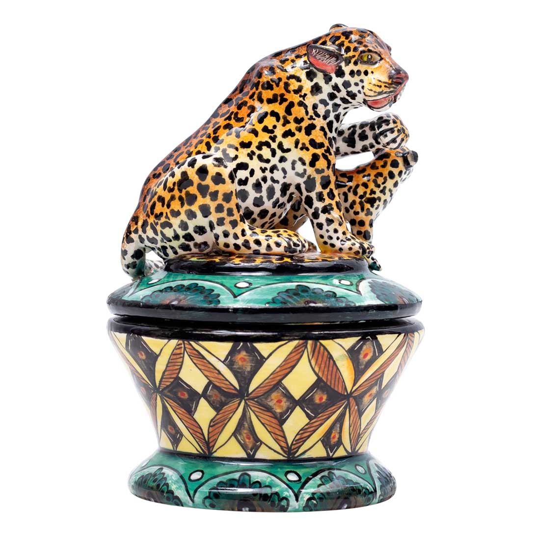 Leopard,black,blue,brown jewelry box