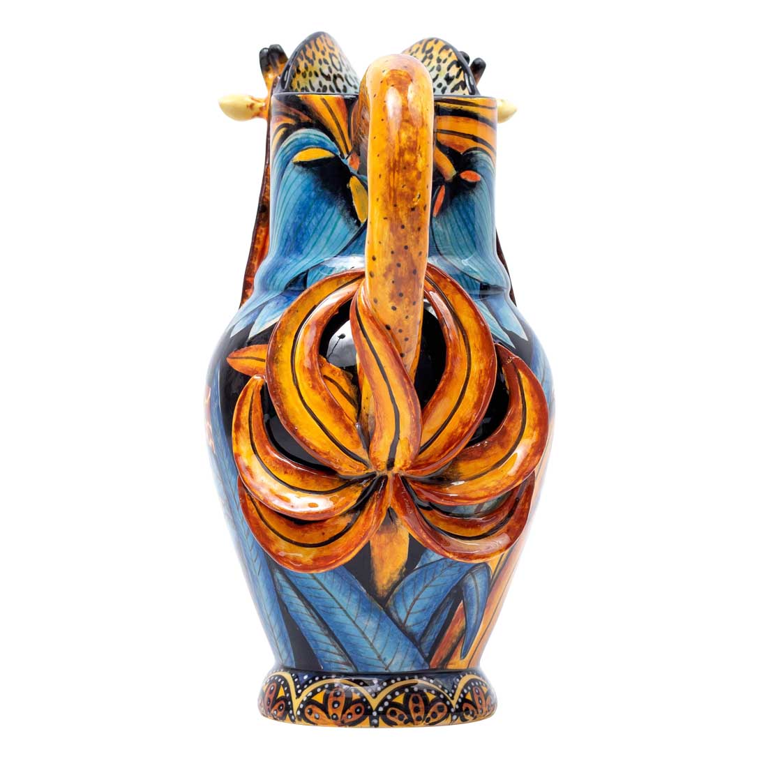 Giraffe & palm leaves jug