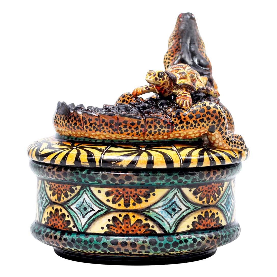 Crocodile jewelry box