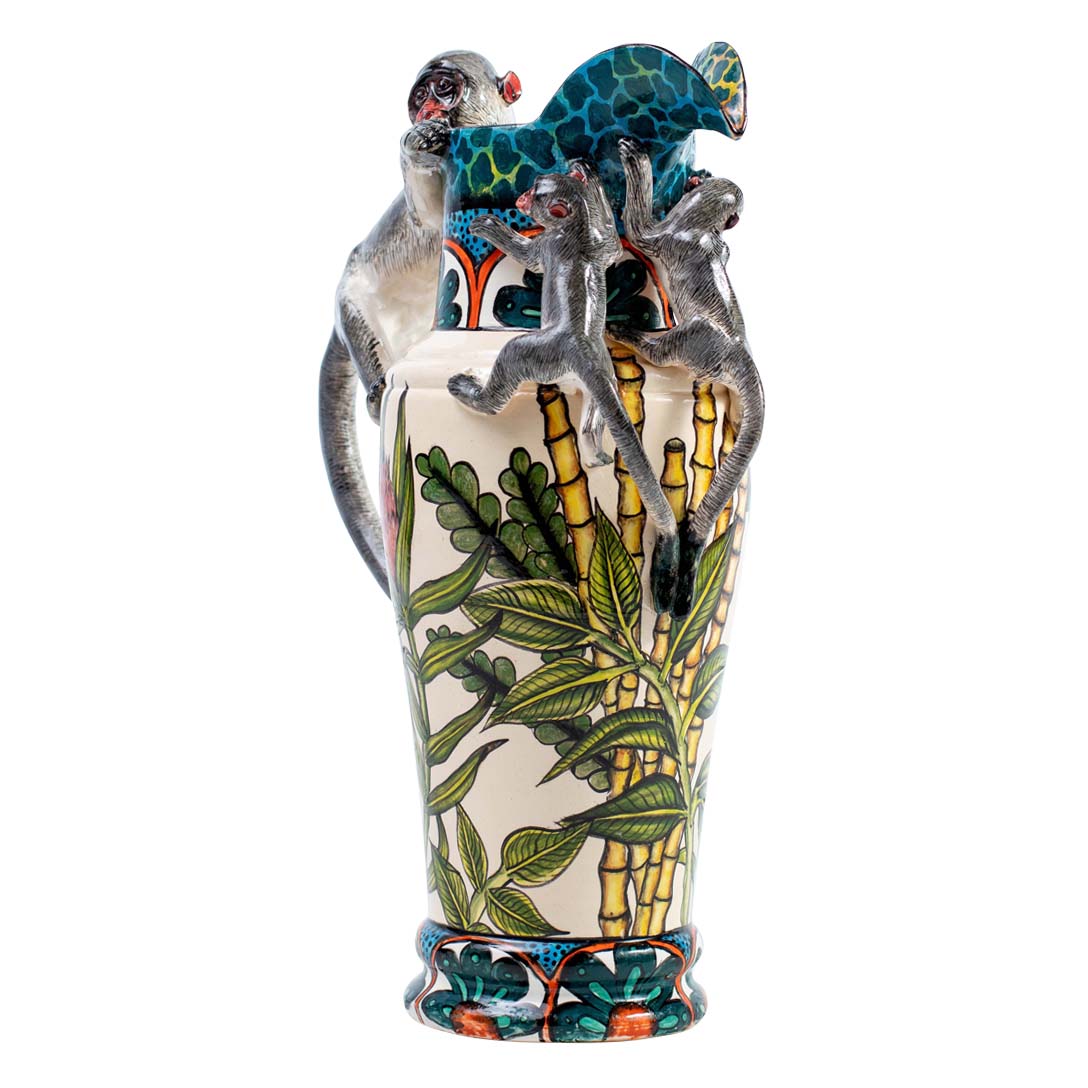 Monkey & protea flower jug