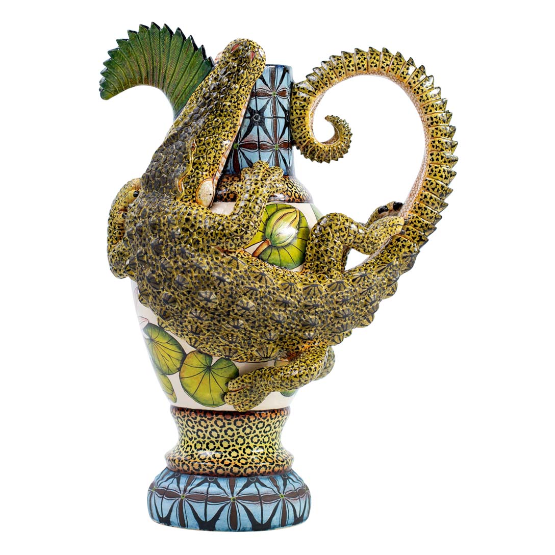 Crocodile & lilly pad jug