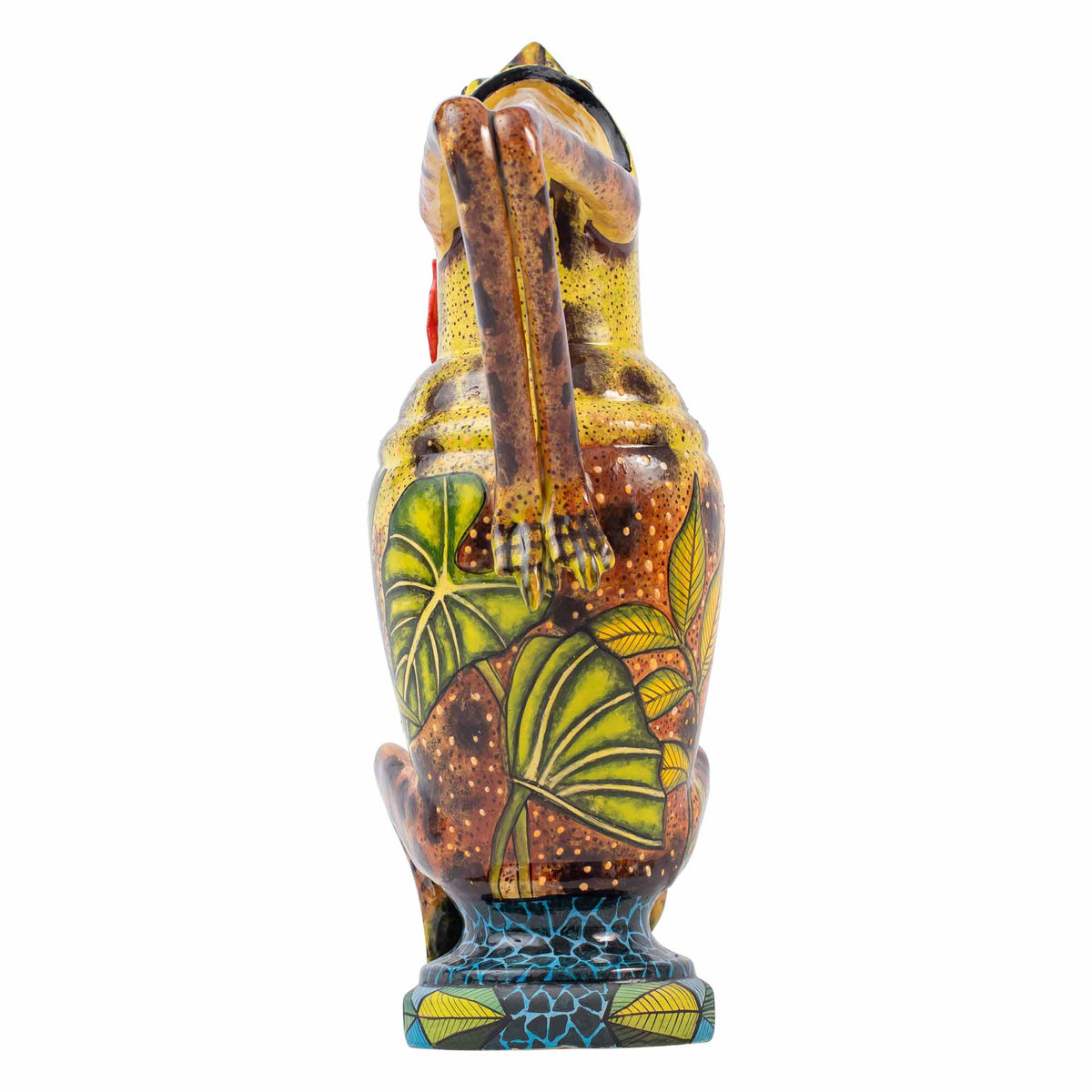 Frog & water lily flower jug
