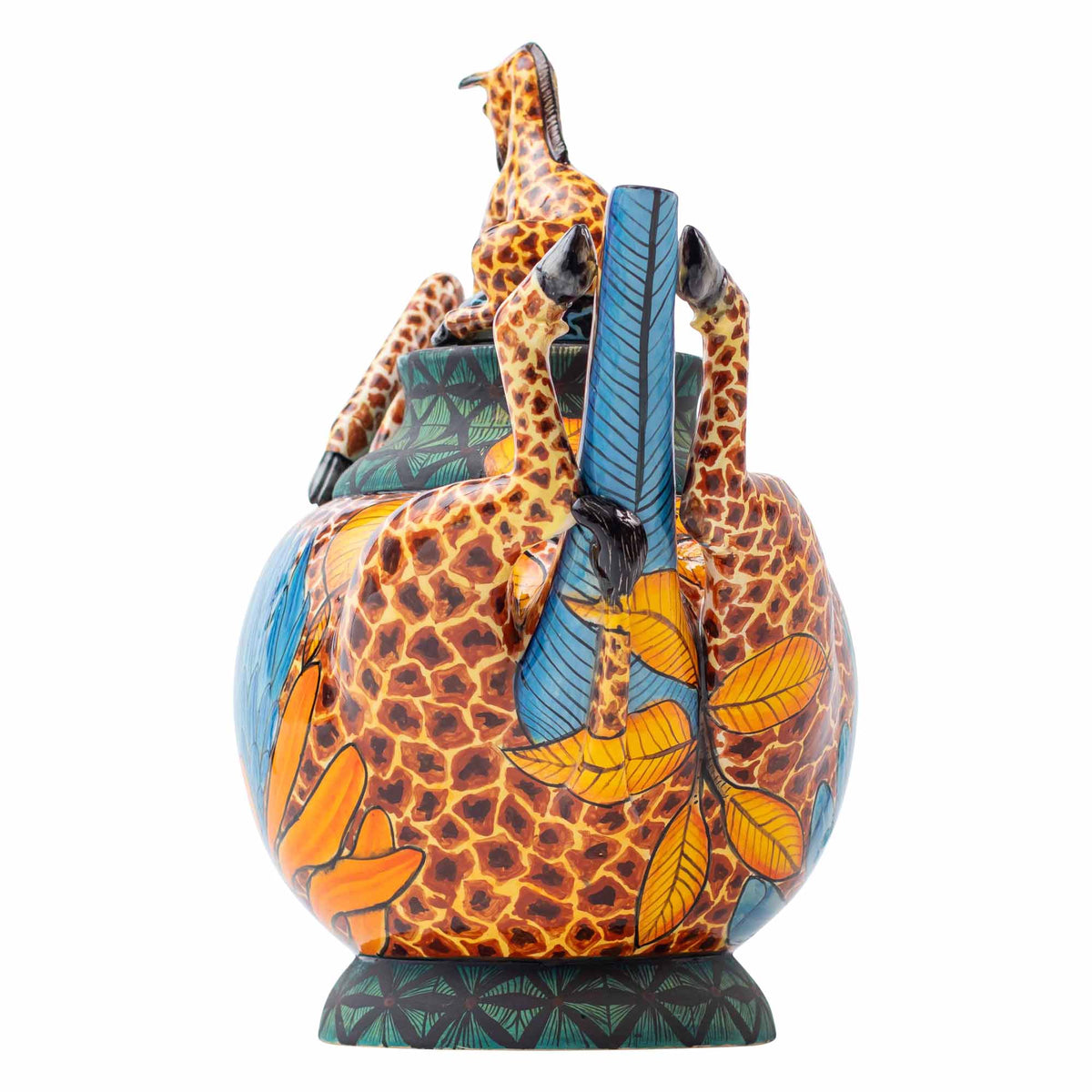 Giraffe & protea teapot