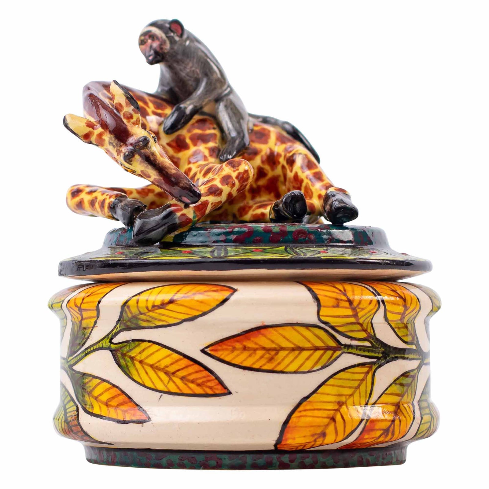 Giraffe & monkey jewelry box