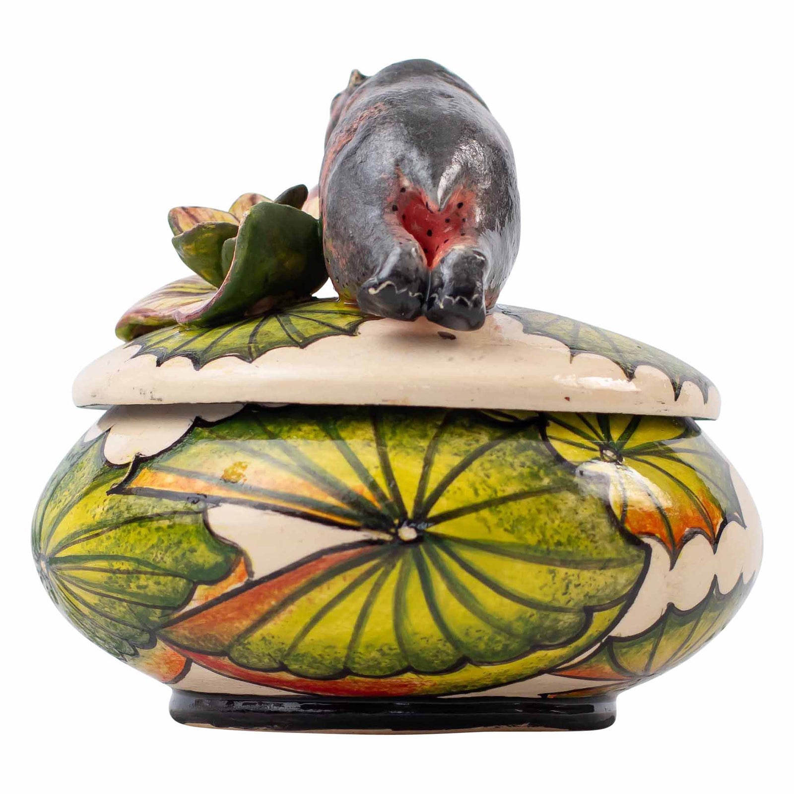 Hippo & lily pad jewelry box