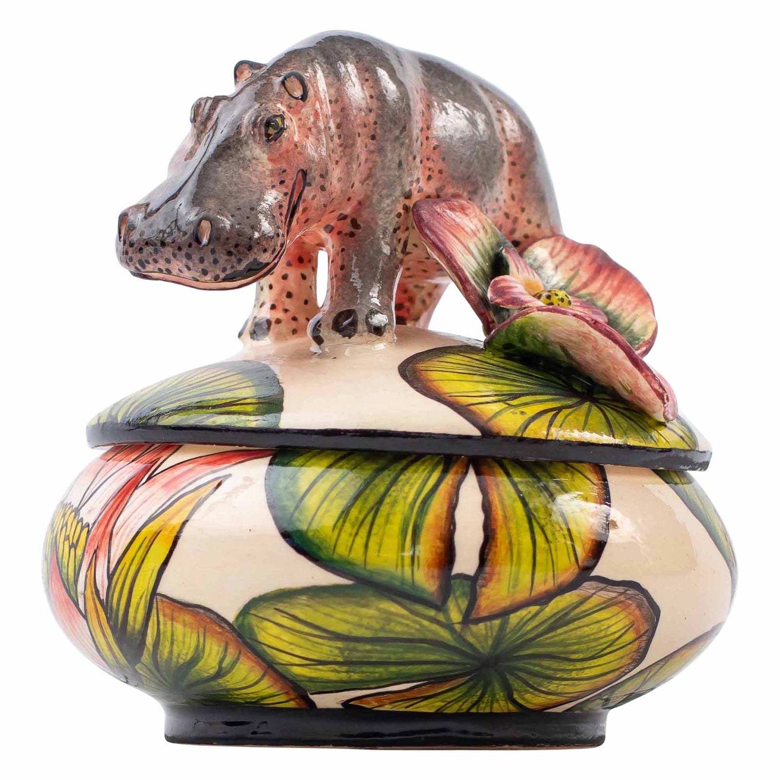 Hippo & lily pad jewelry box