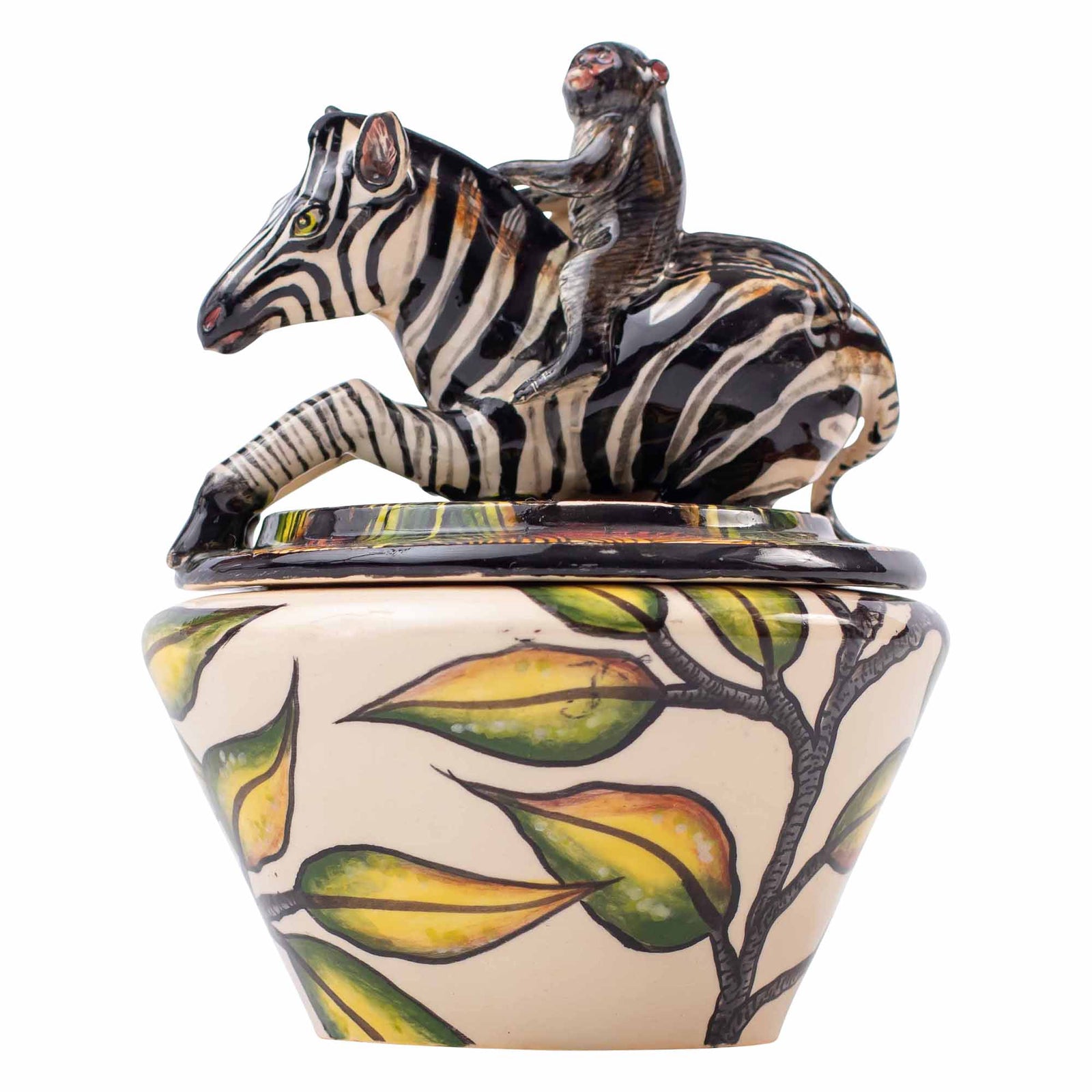 Zebra & monkey jewelry box
