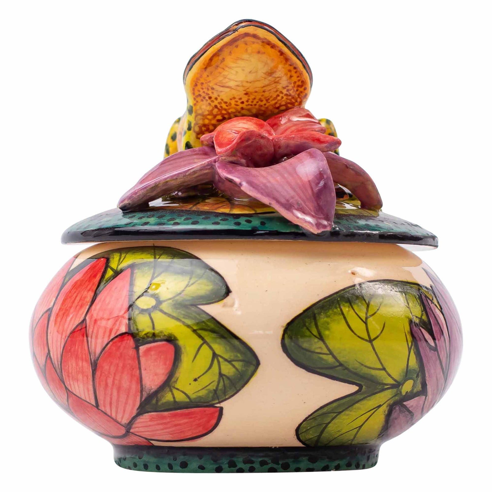 Frog & lily pad jewelry box