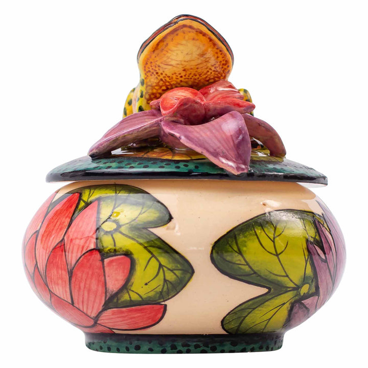 Frog & lily pad jewelry box