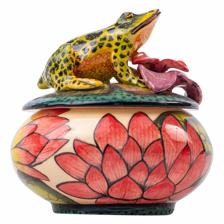 Frog & lily pad jewelry box