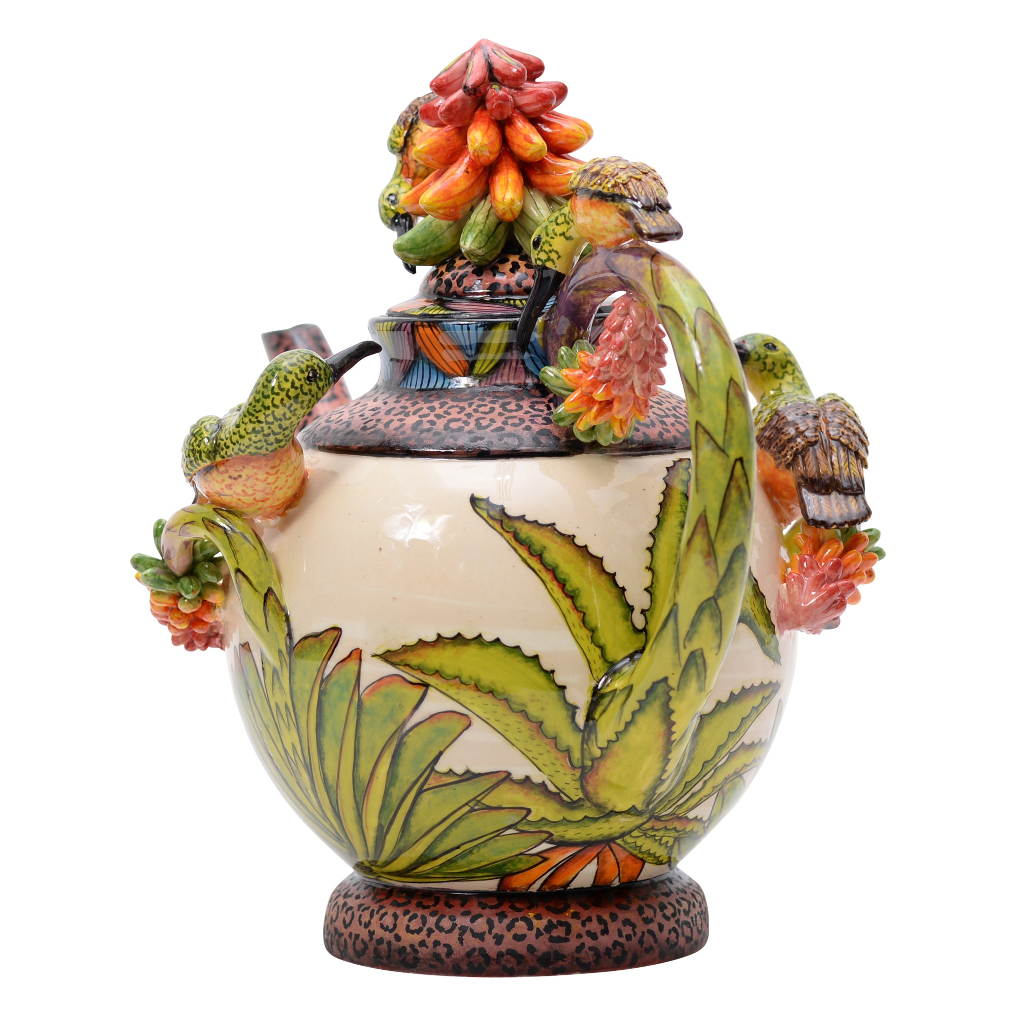Sunbird & aloe teapot