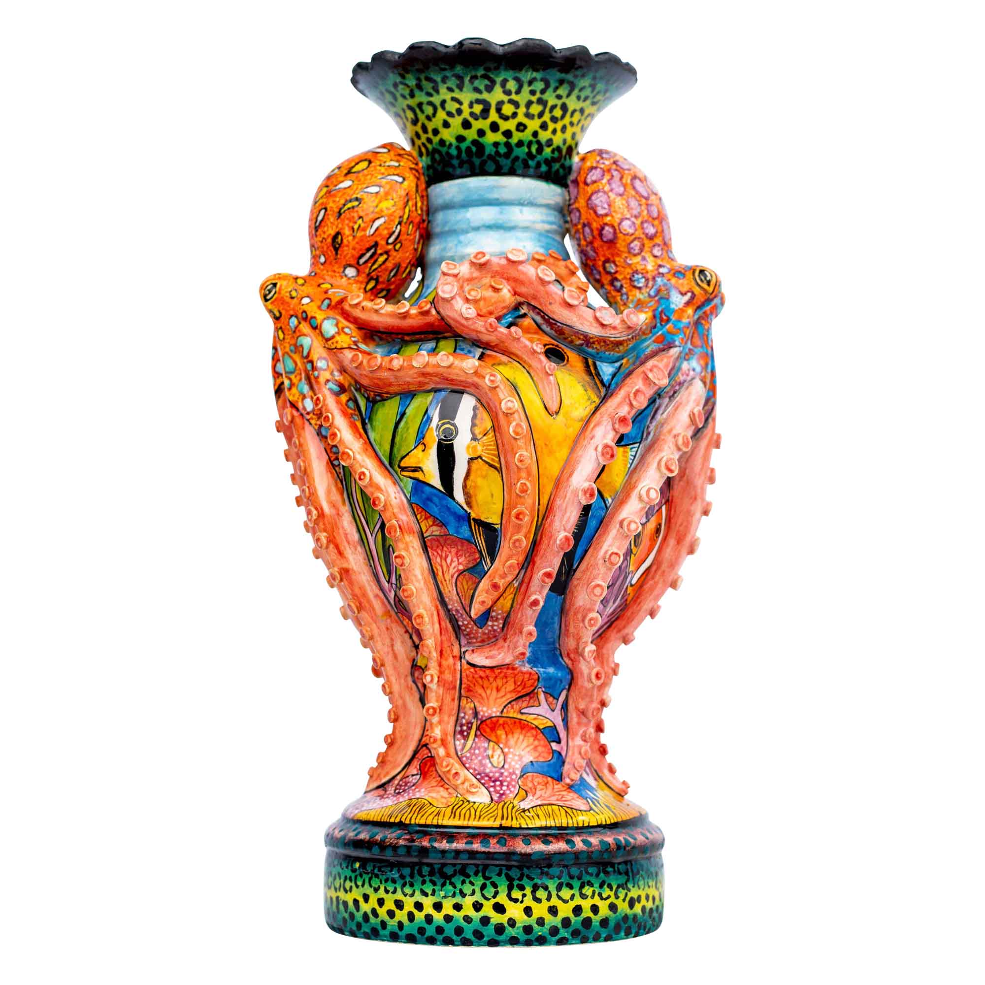 Bees on honeycomb teapot