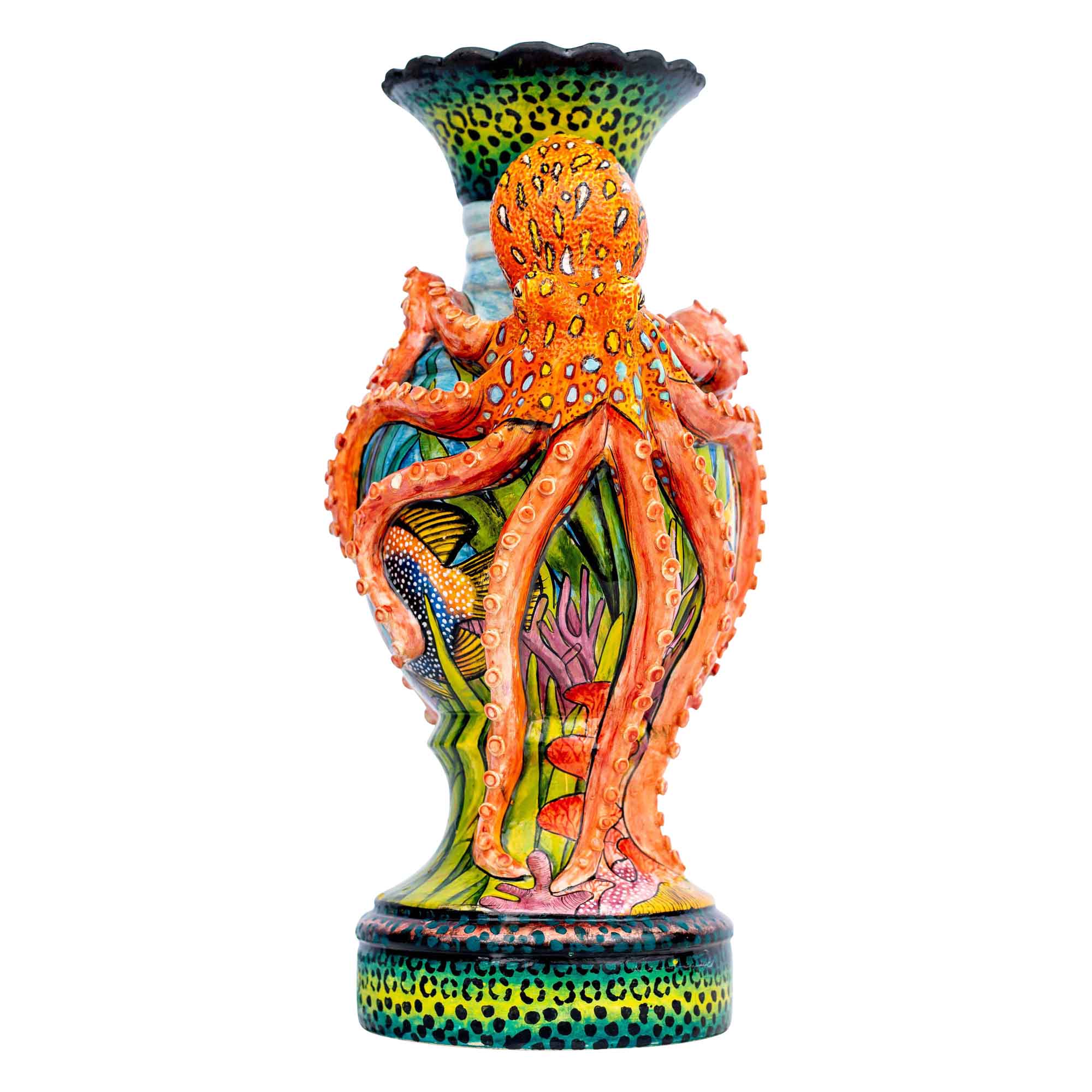 Bees on honeycomb teapot