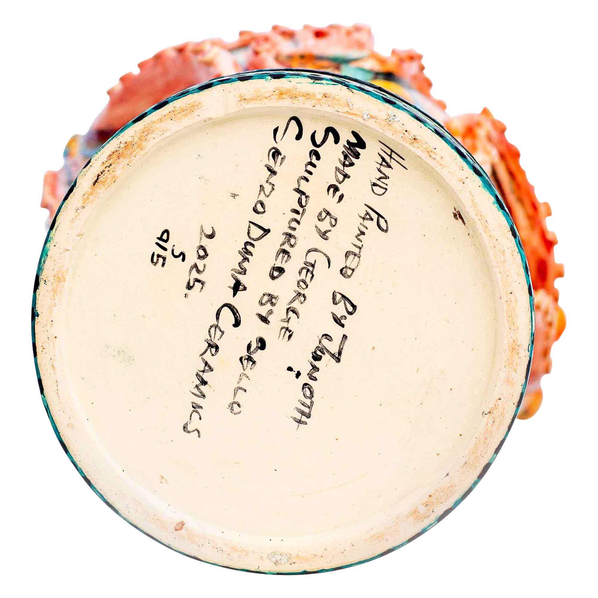 Bees on honeycomb teapot