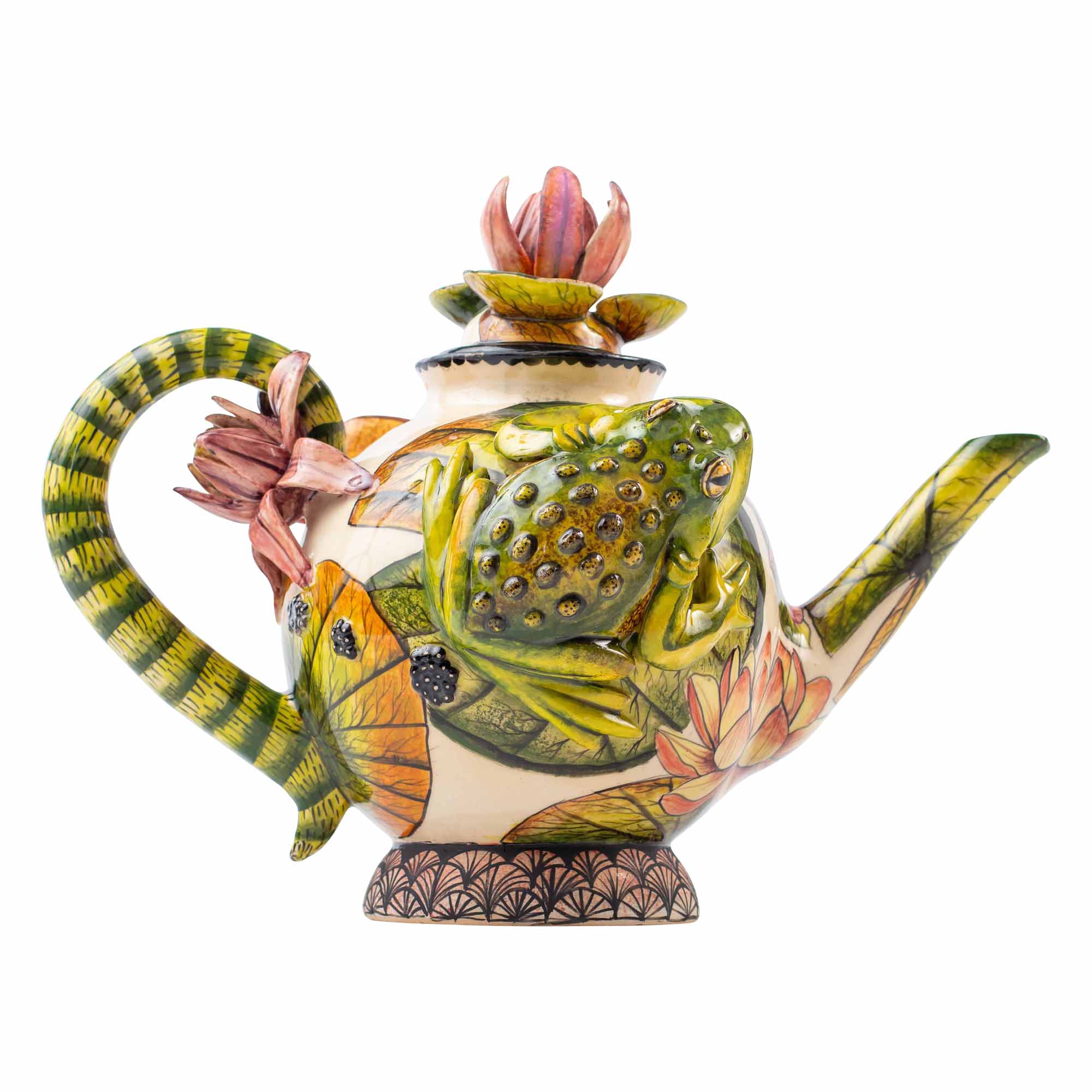 Frog & lily pad teapot