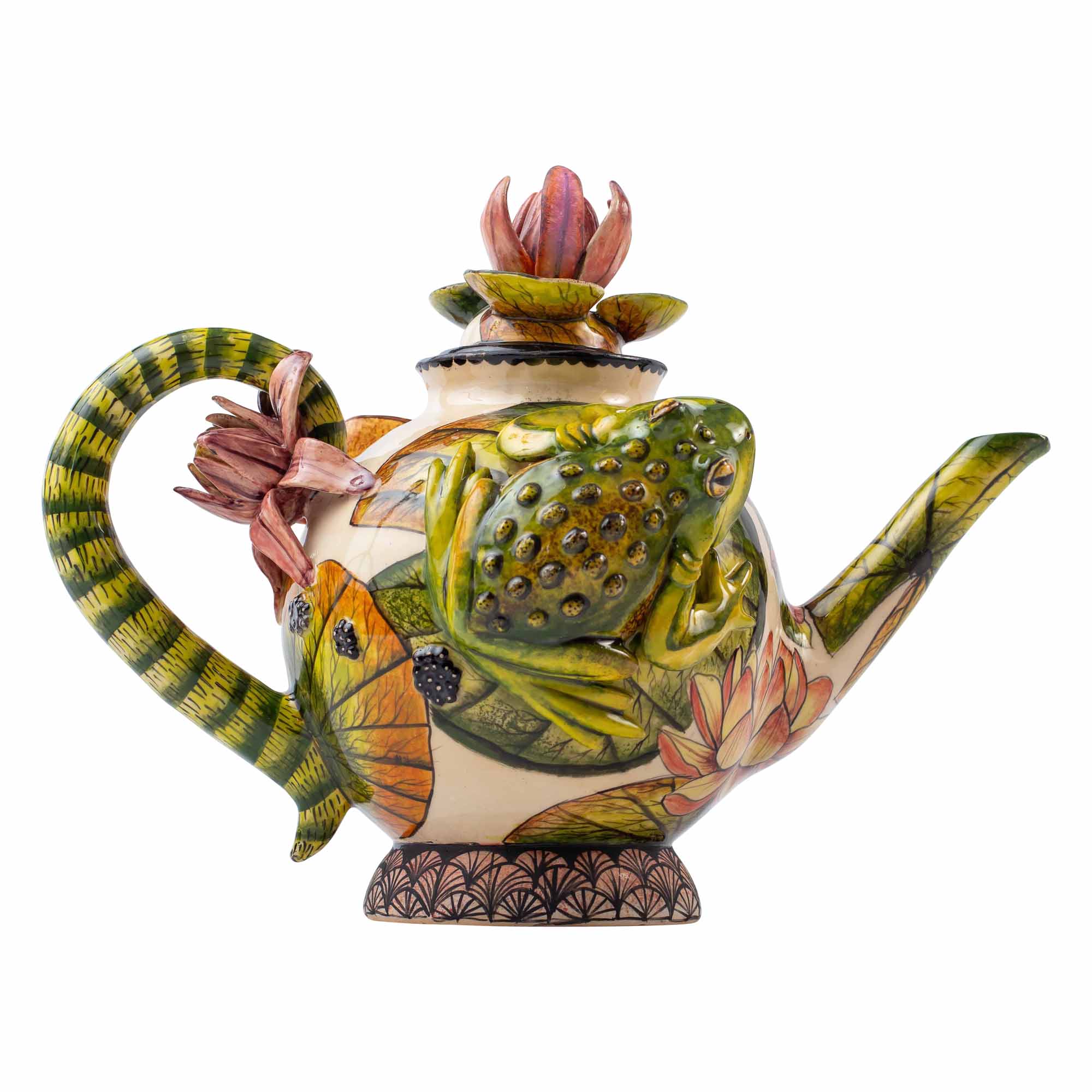 Frog & lily pad teapot