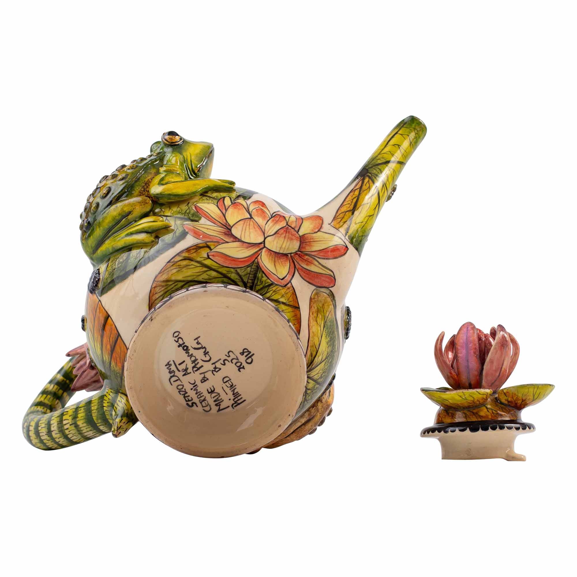 Frog & lily pad teapot