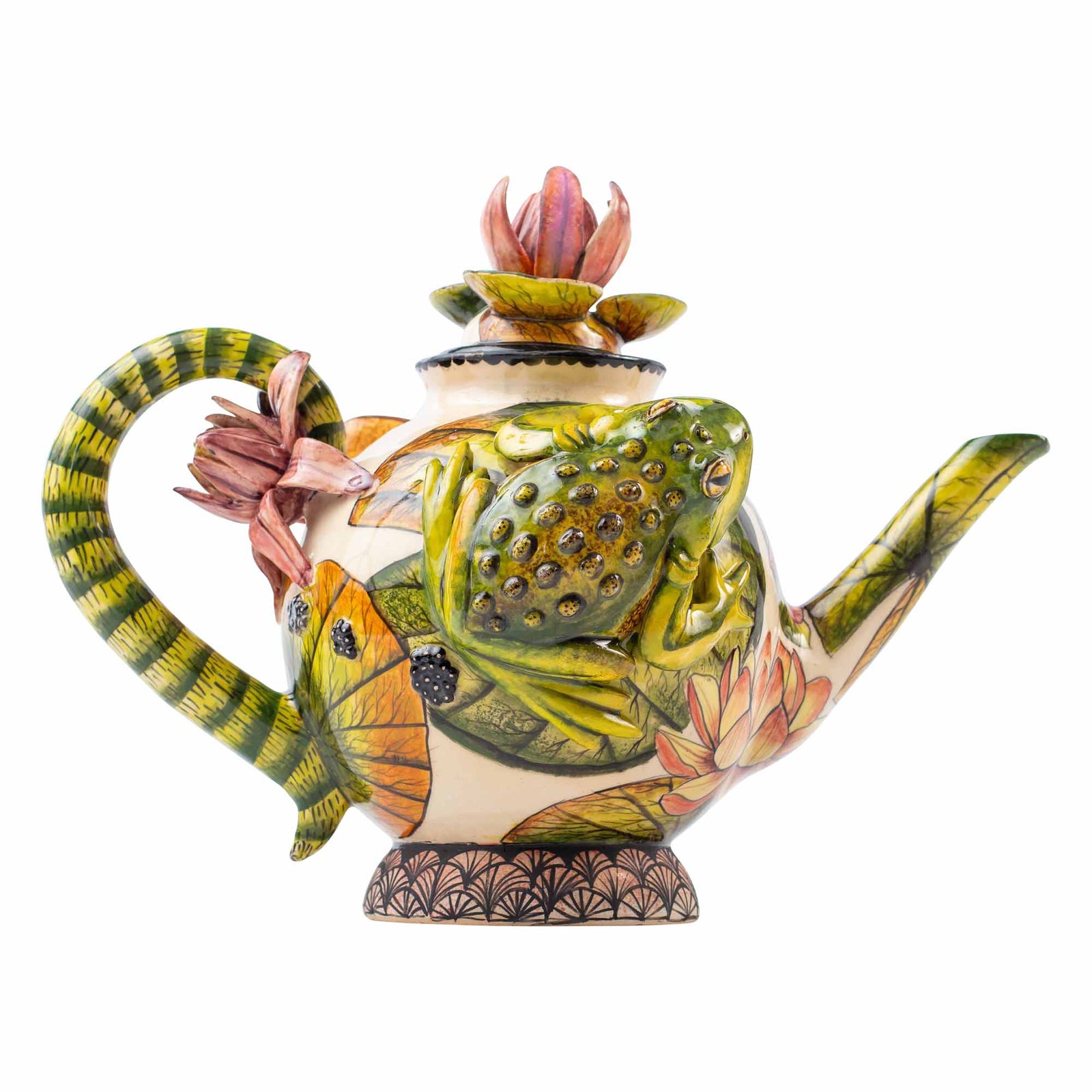 Frog & lily pad teapot