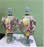 Pair of leopard lamp bases