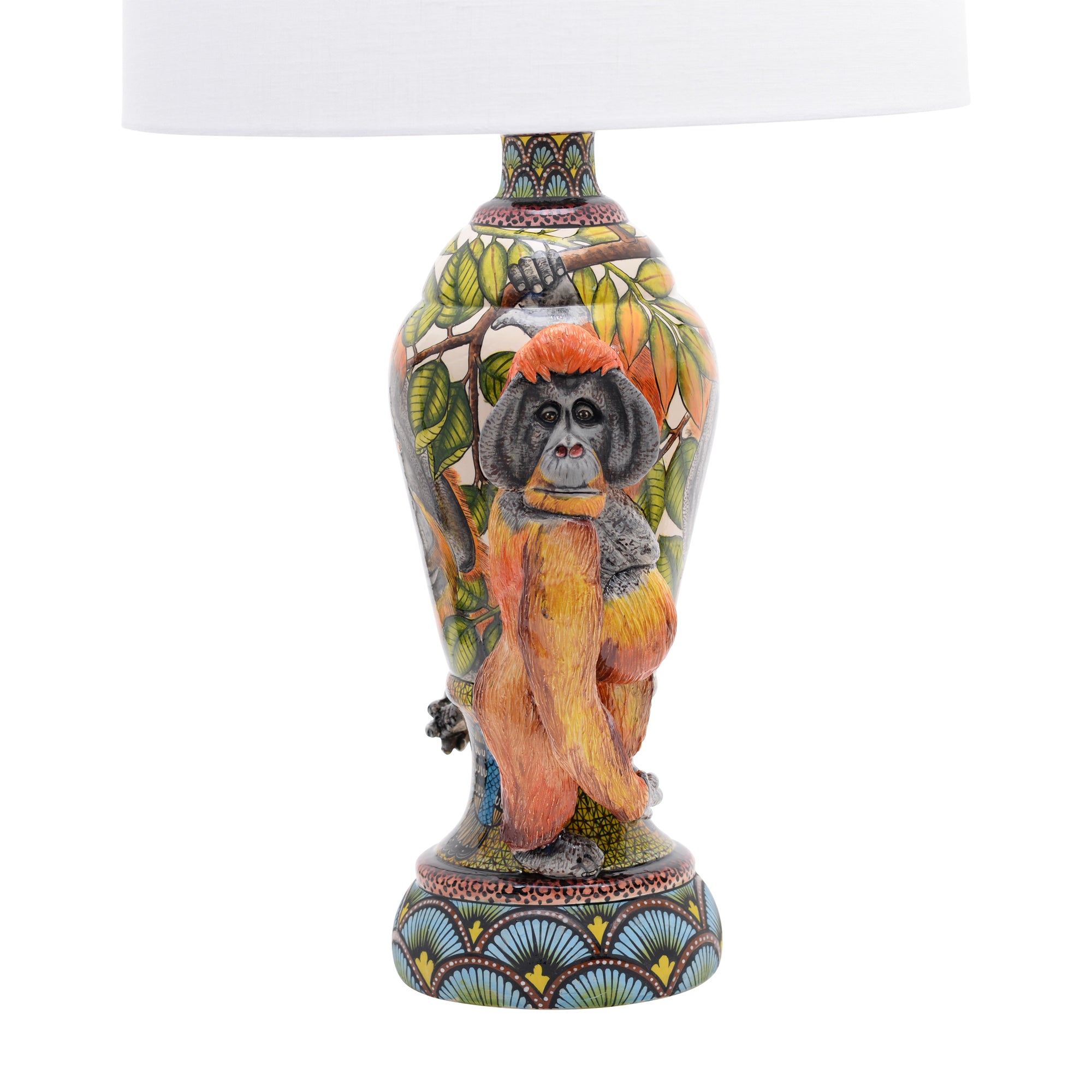 Pair of gorilla lamps