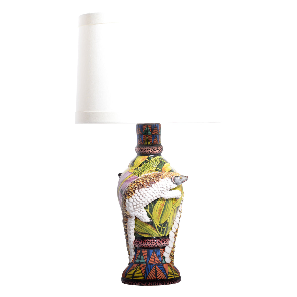 Pair of pangolin lamps