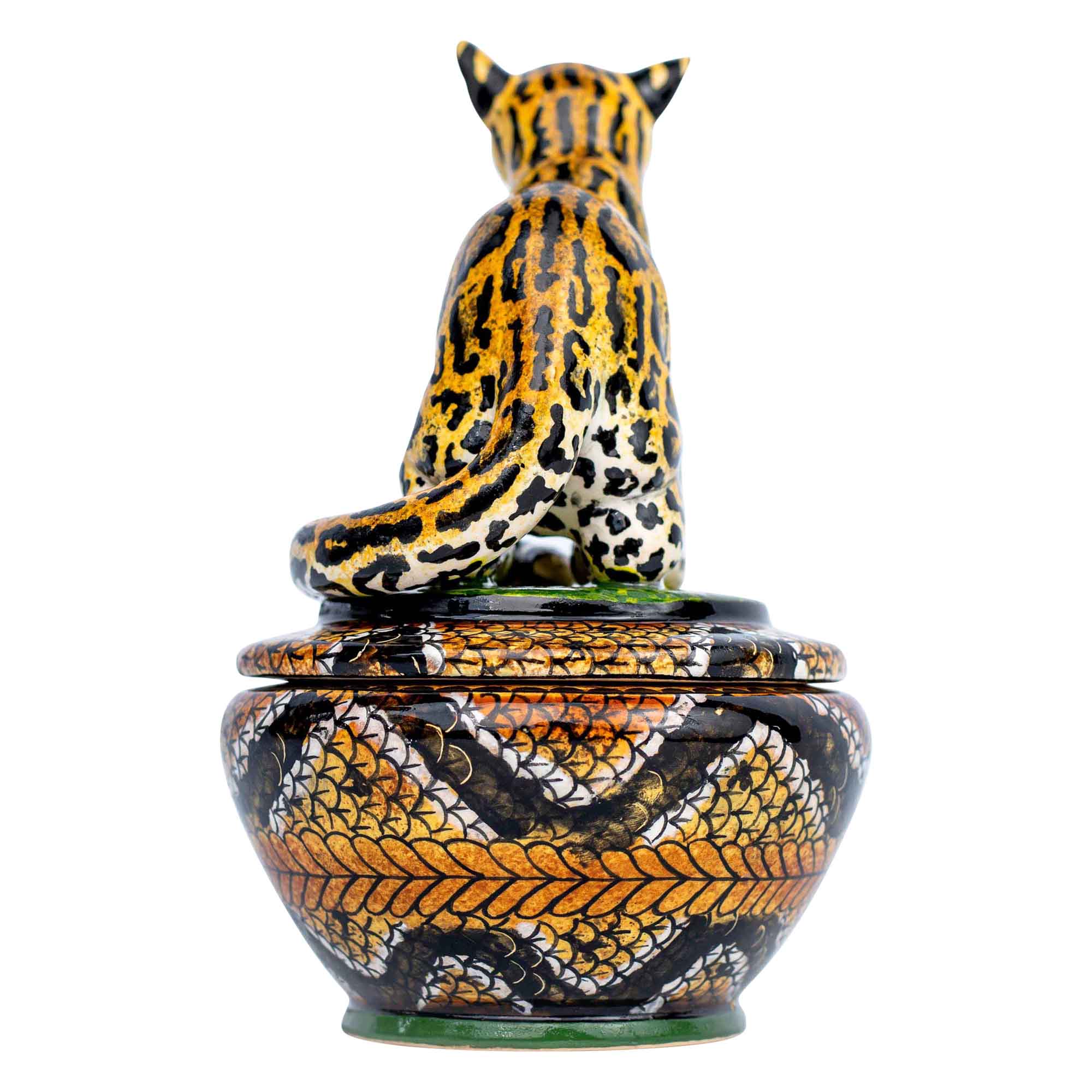 Clouded leopard jewelry box