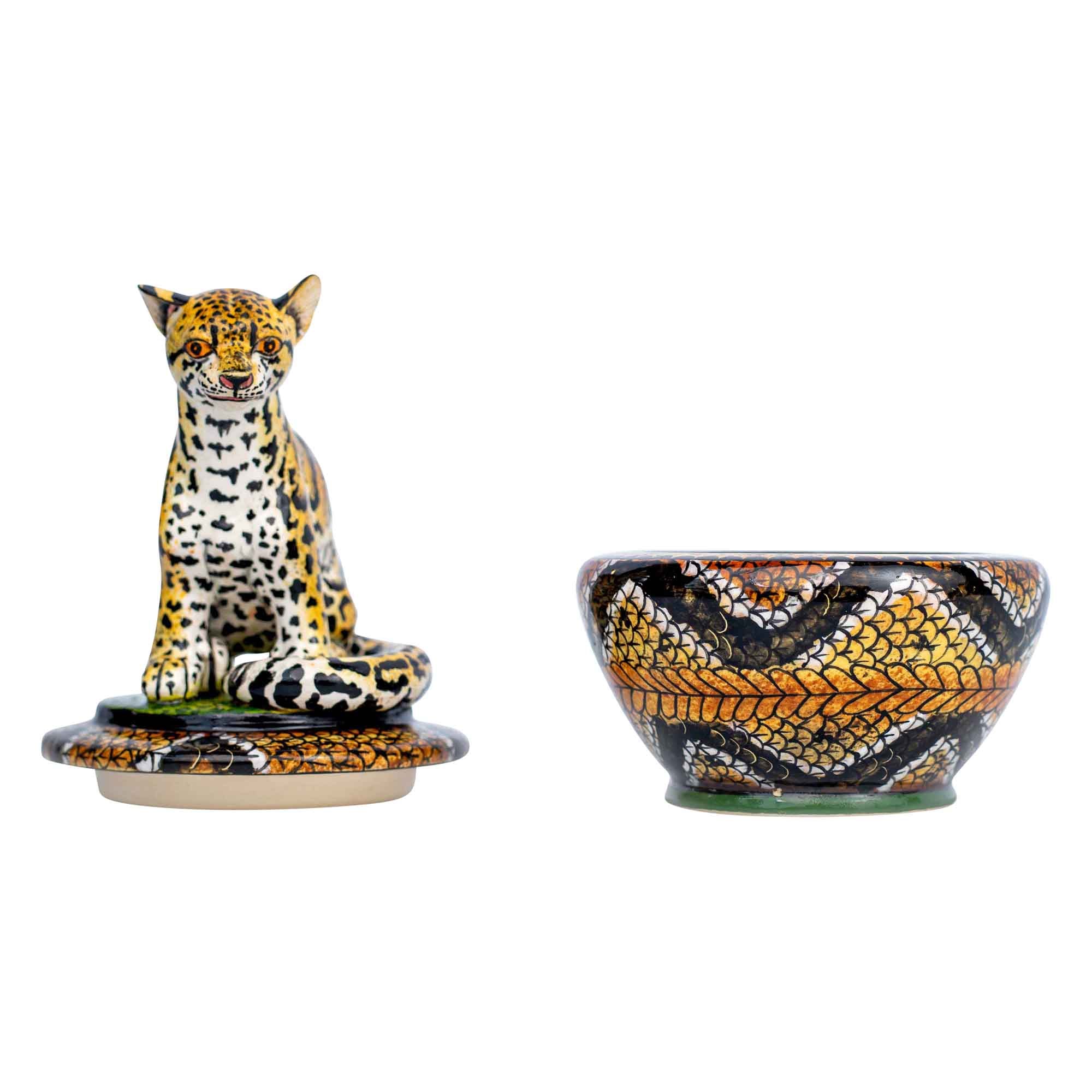 Clouded leopard jewelry box