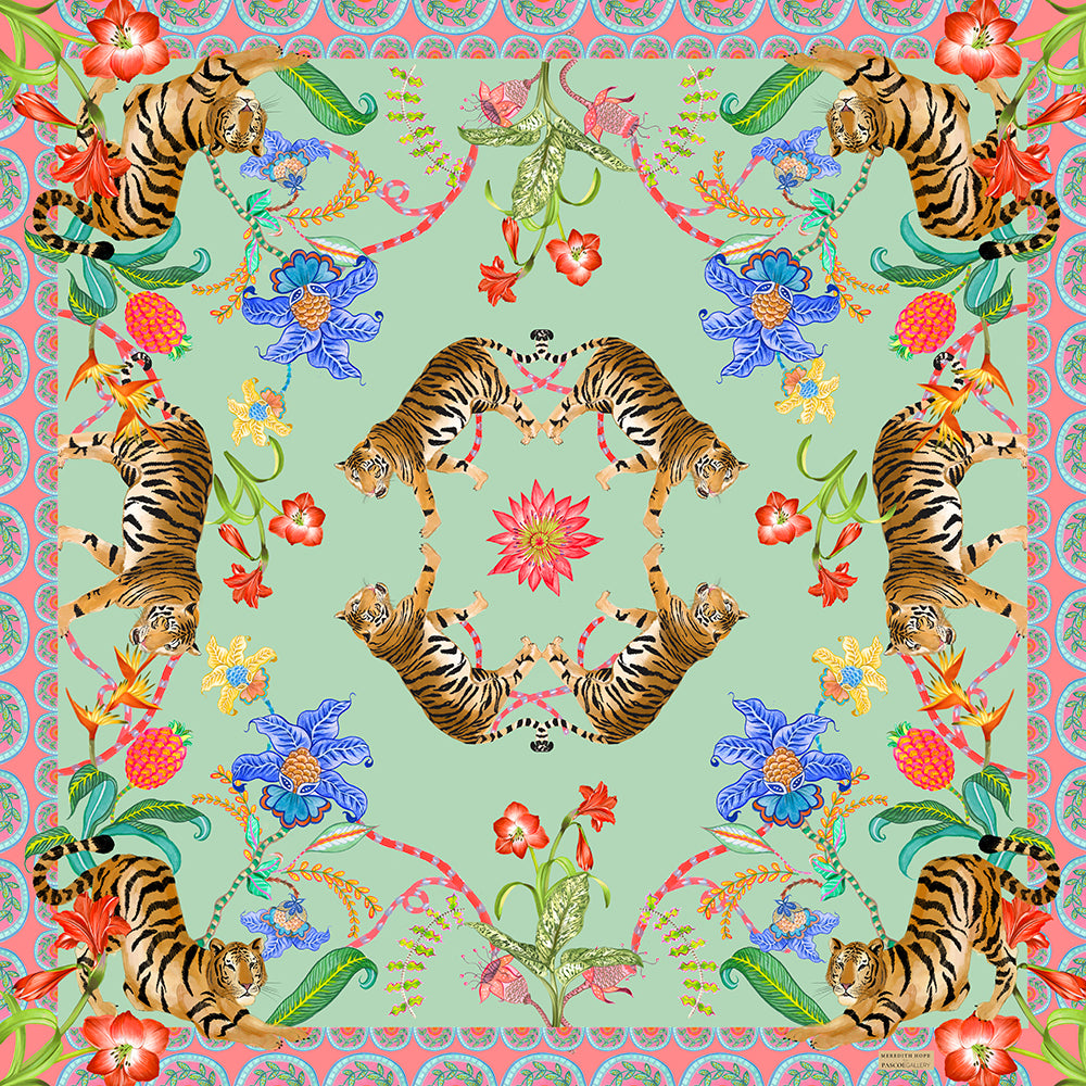 Tiger Scarf Green