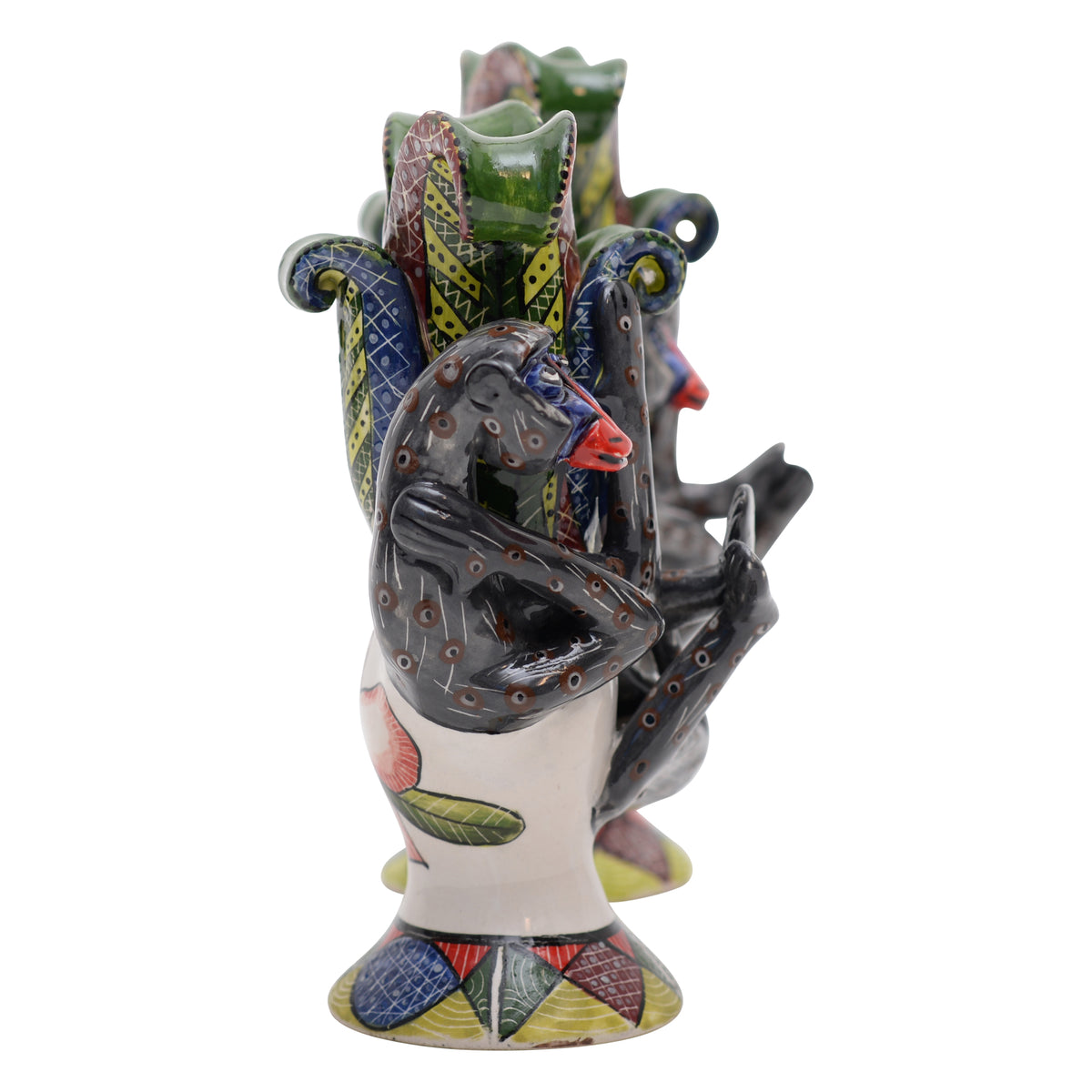 Pair of monkey candleholders