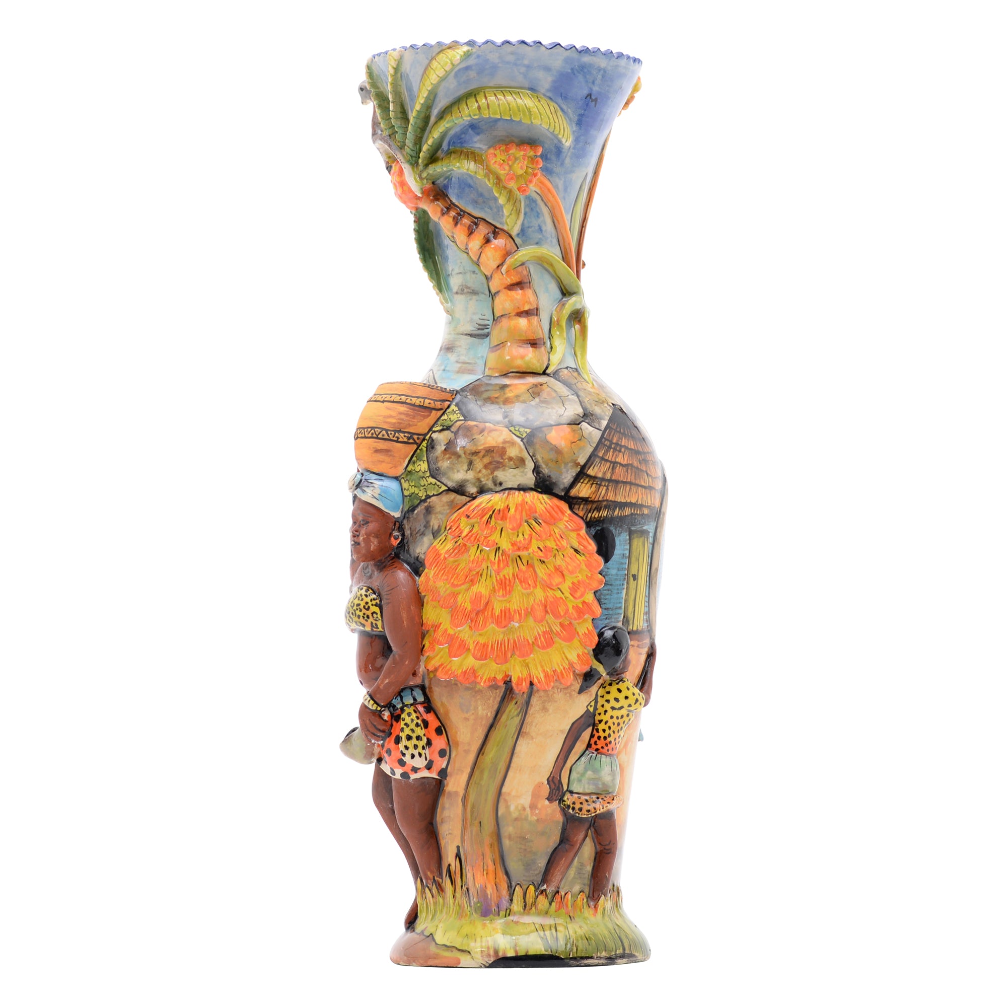 Basket on head vase