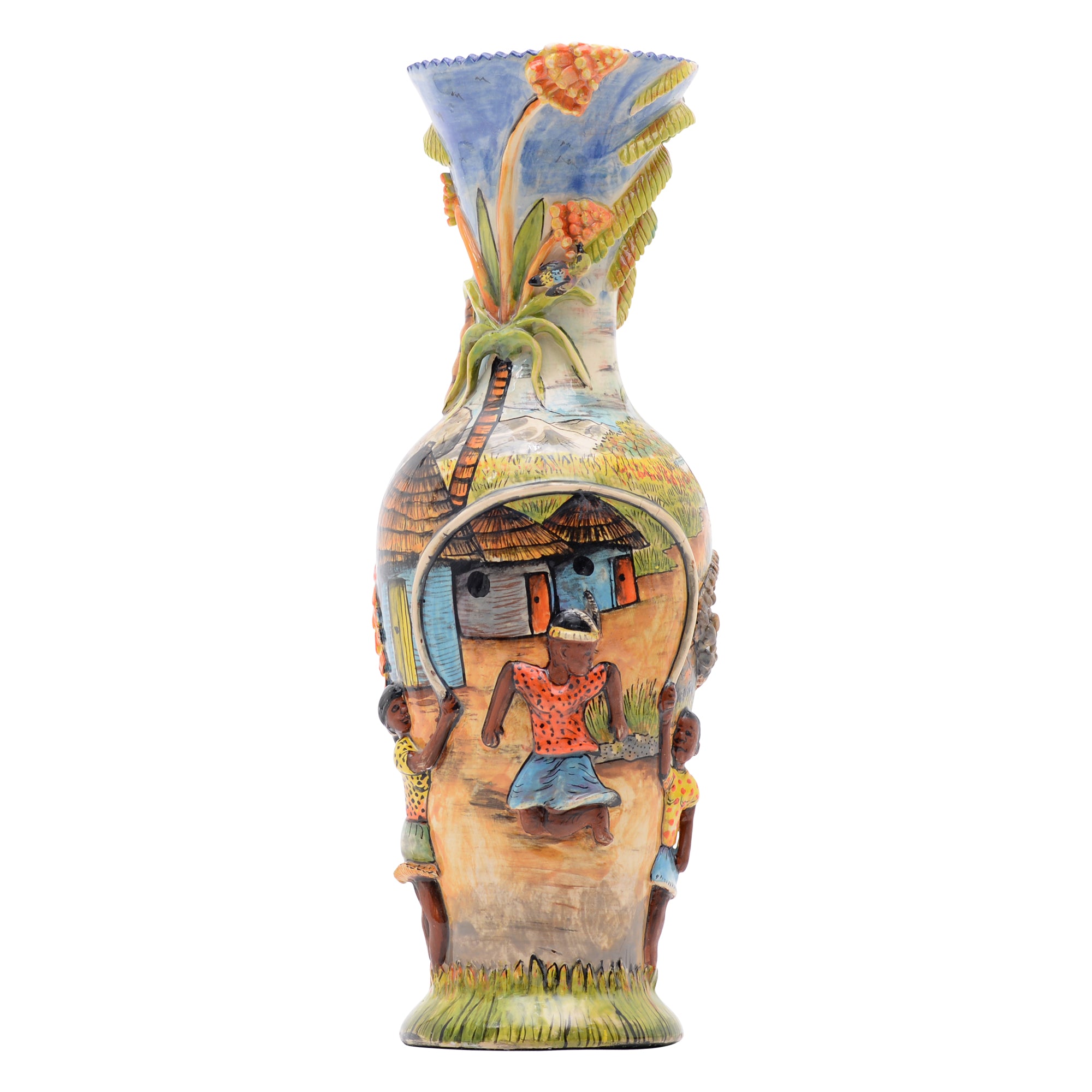 Basket on head vase