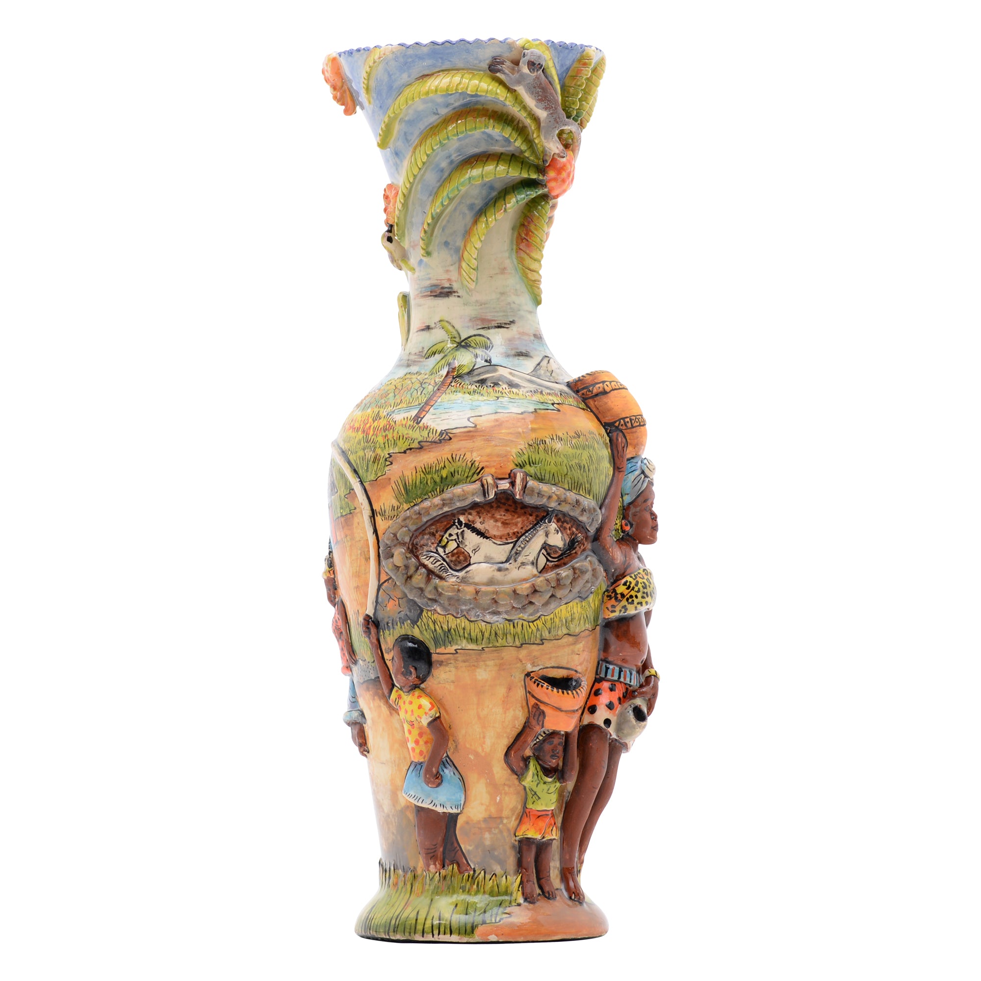 Basket on head vase