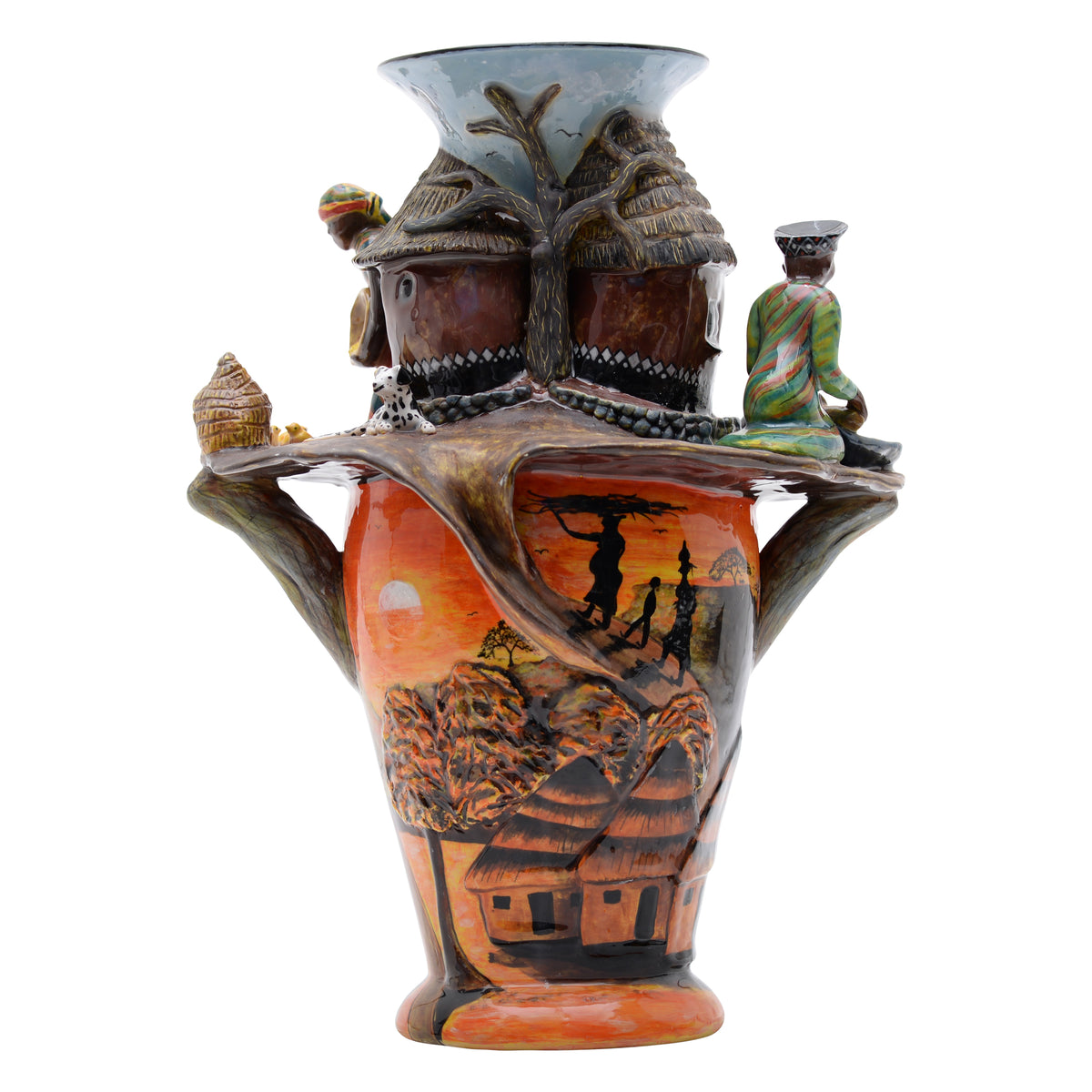 Village life vase