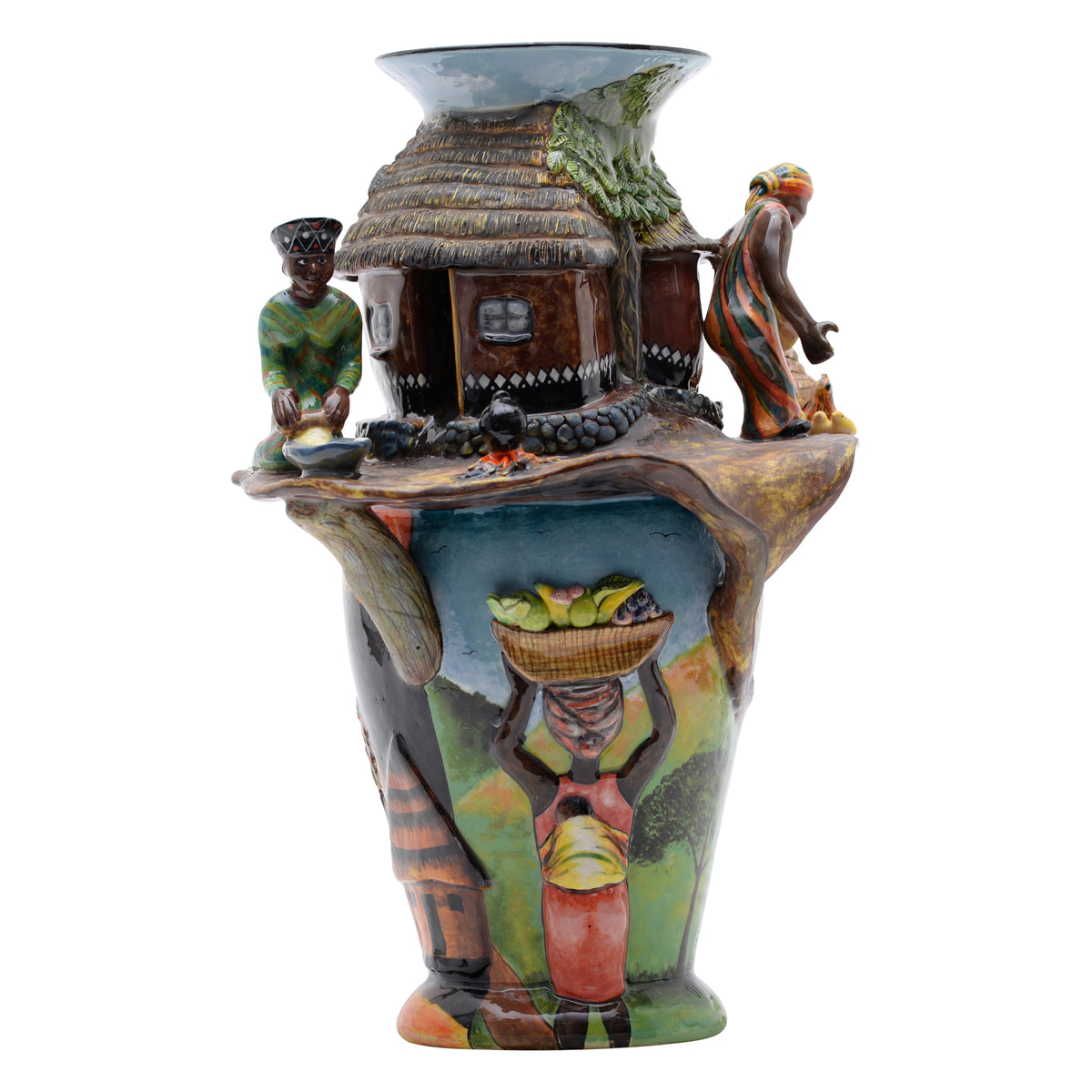 Village life vase