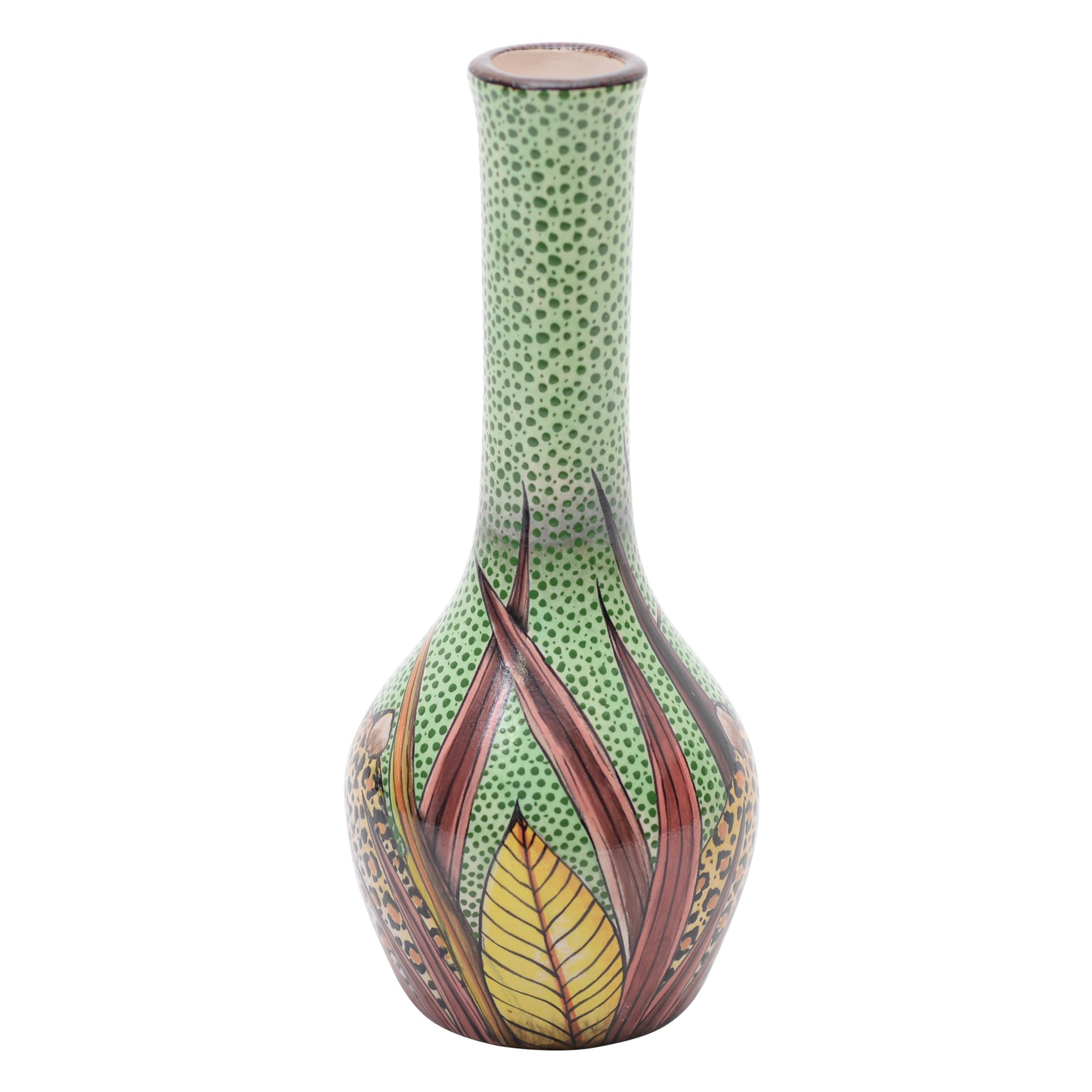 Leopard vase
