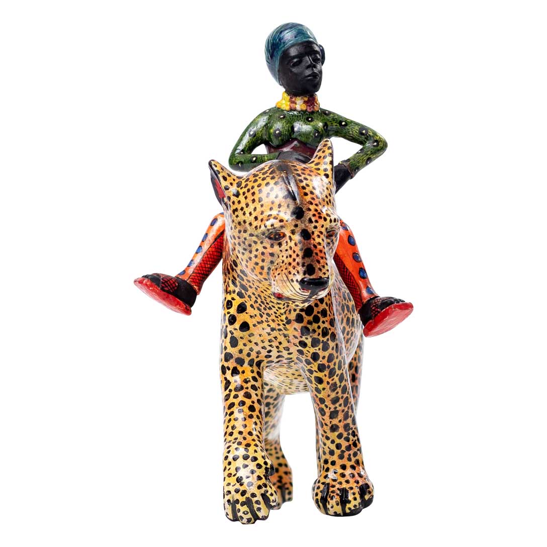 Bathsheba taking a stroll on a leopard