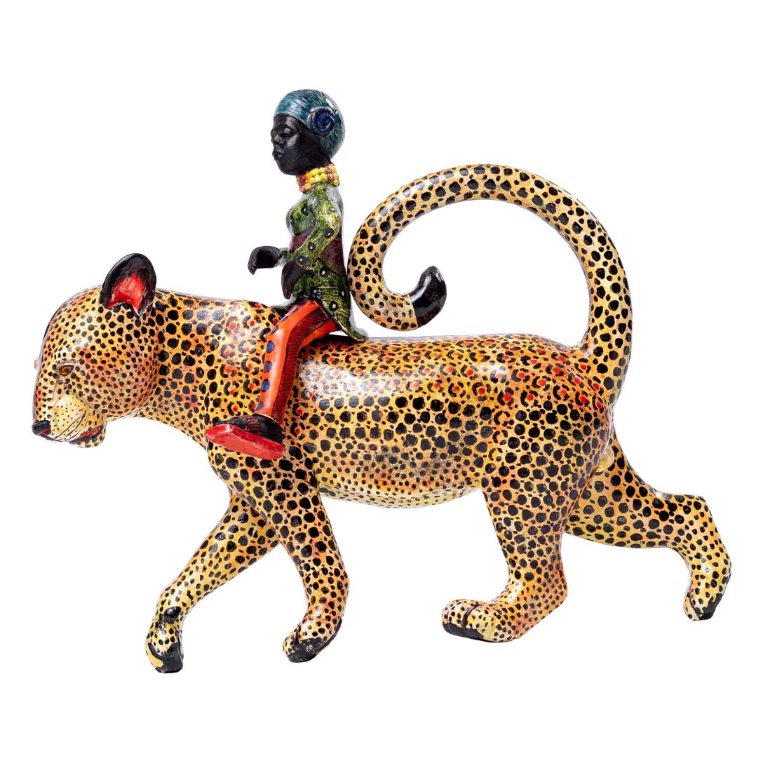 Bathsheba taking a stroll on a leopard