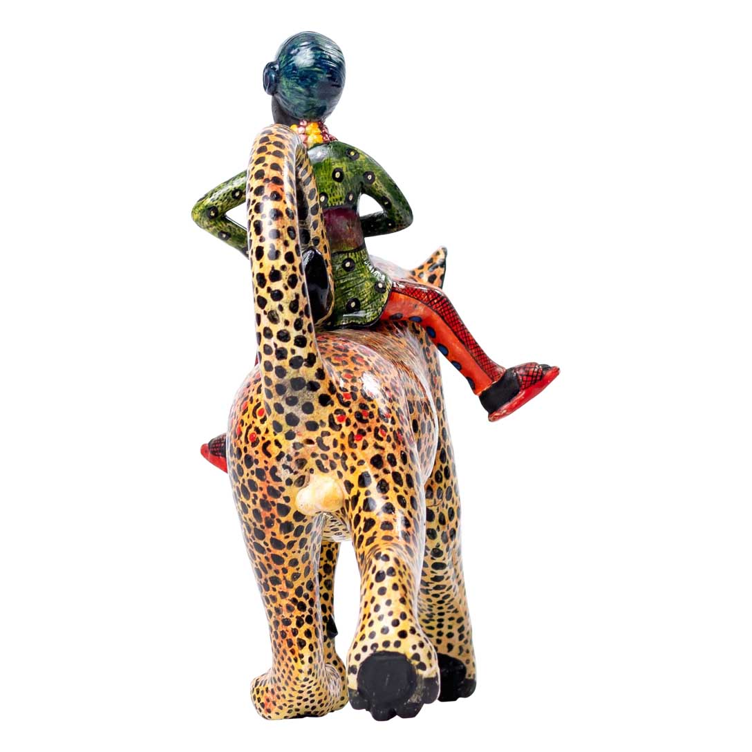 Bathsheba taking a stroll on a leopard