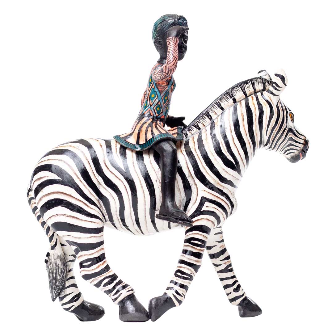 Queen Nandi and zebra rider